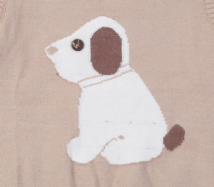 Áo len Jile cài vai bé trai Momma baby ND24D (Be) hình 3