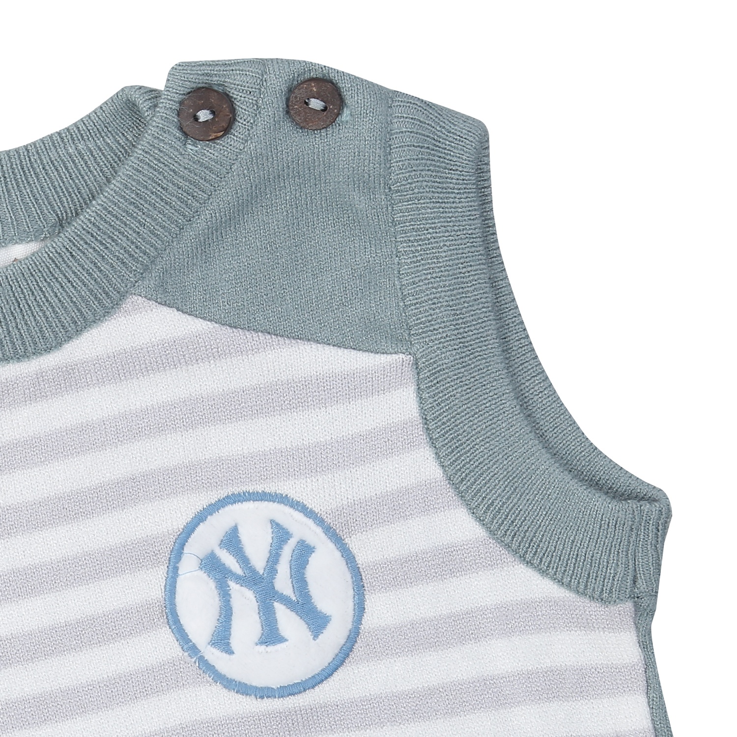 Áo len Jile cài vai bé trai Momma baby ND24D (Kẻ Ghi) hình 2