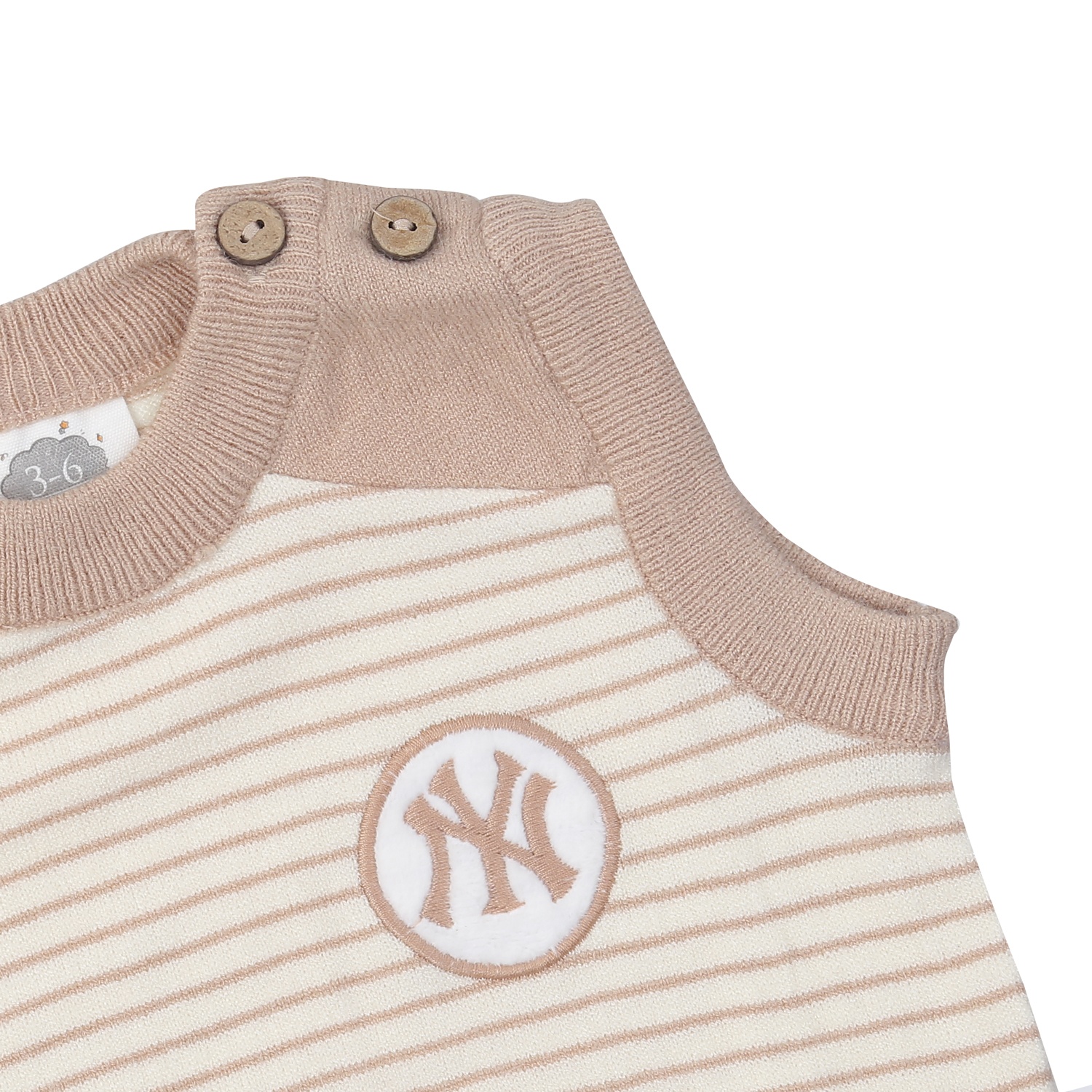 Áo len Jile cài vai kẻ be bé trai Momma baby ND24D hình 2