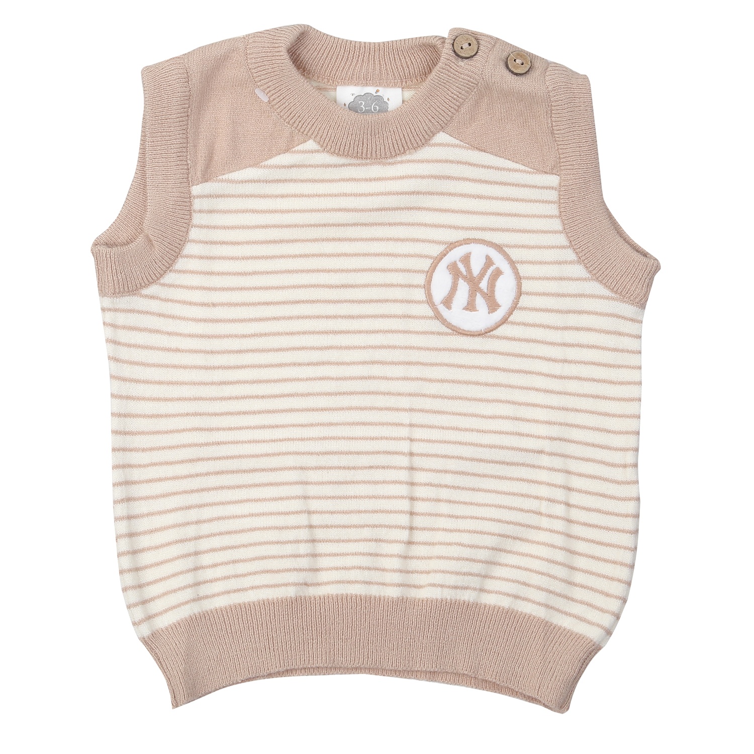 Áo len Jile cài vai kẻ be bé trai Momma baby ND24D hình 1