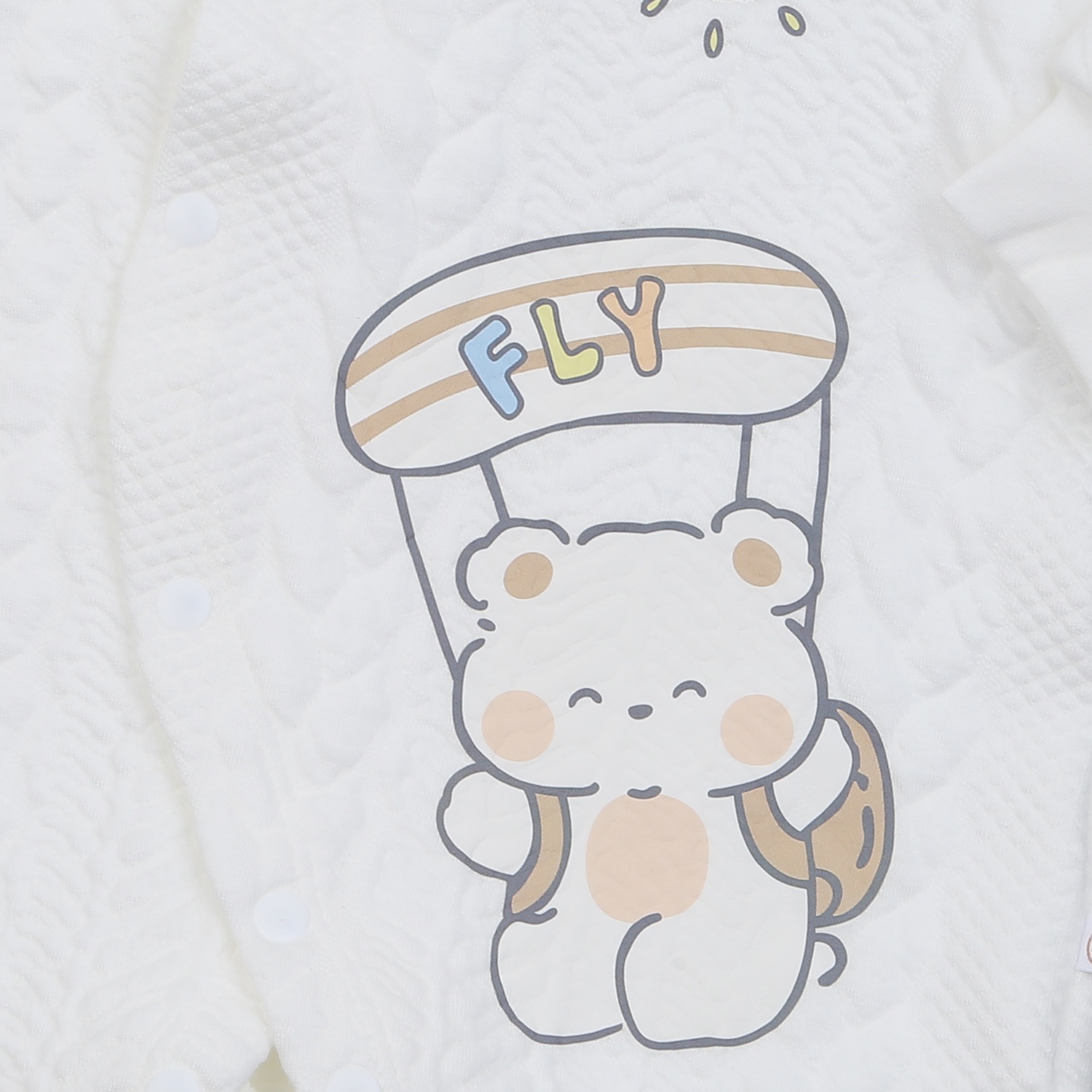 Bộ body bông cài lệch KidsPlaza HN24D (Trắng)  hình 3