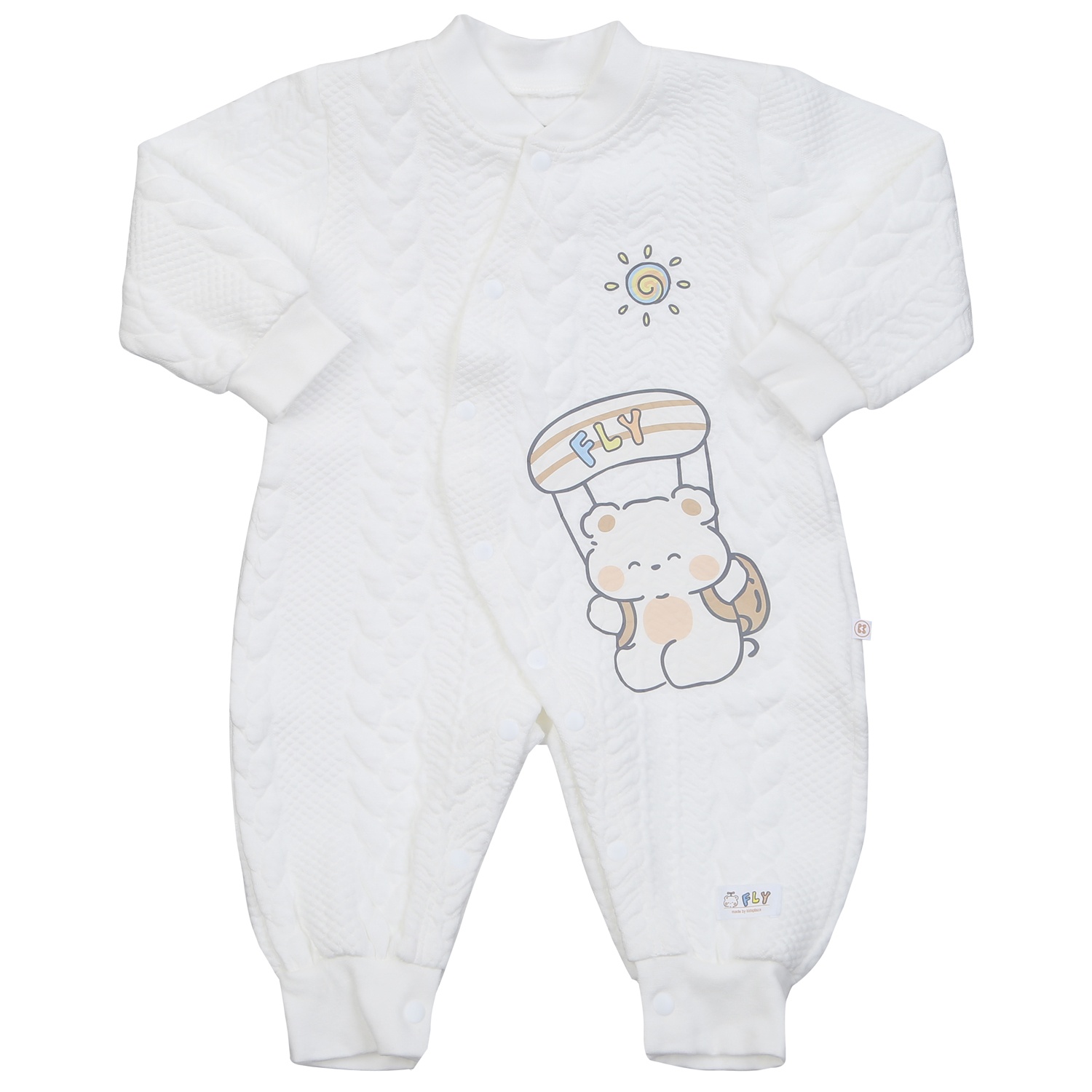 Bộ body bông cài lệch KidsPlaza HN24D (Trắng)  hình 1