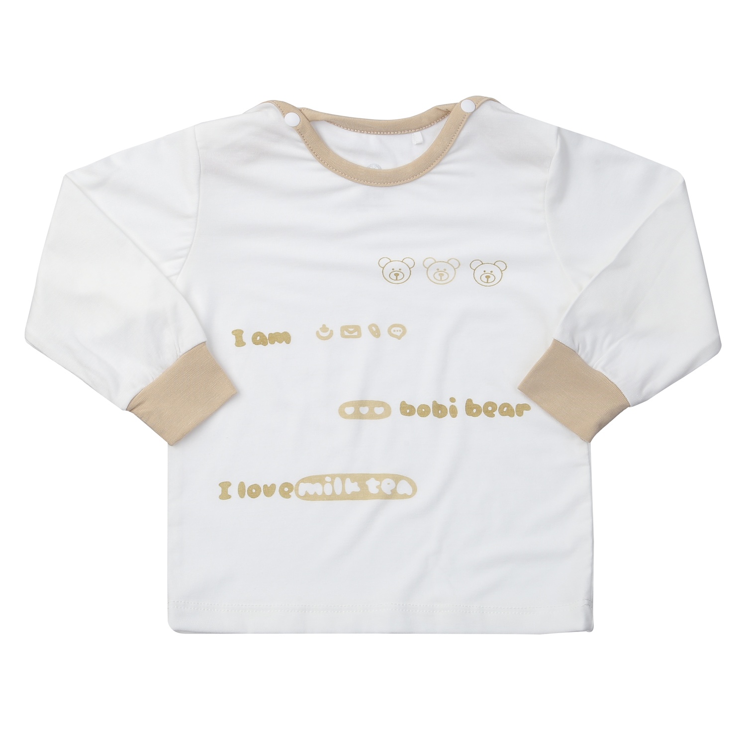 Bộ dài cài vai KidsPlaza Otis ND24T (Trắng Nâu) hình 2