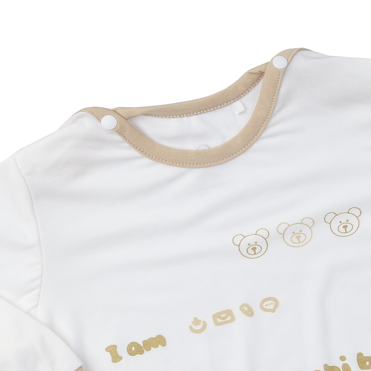 Bộ dài cài vai KidsPlaza Otis ND24T (Trắng Nâu) hình 3