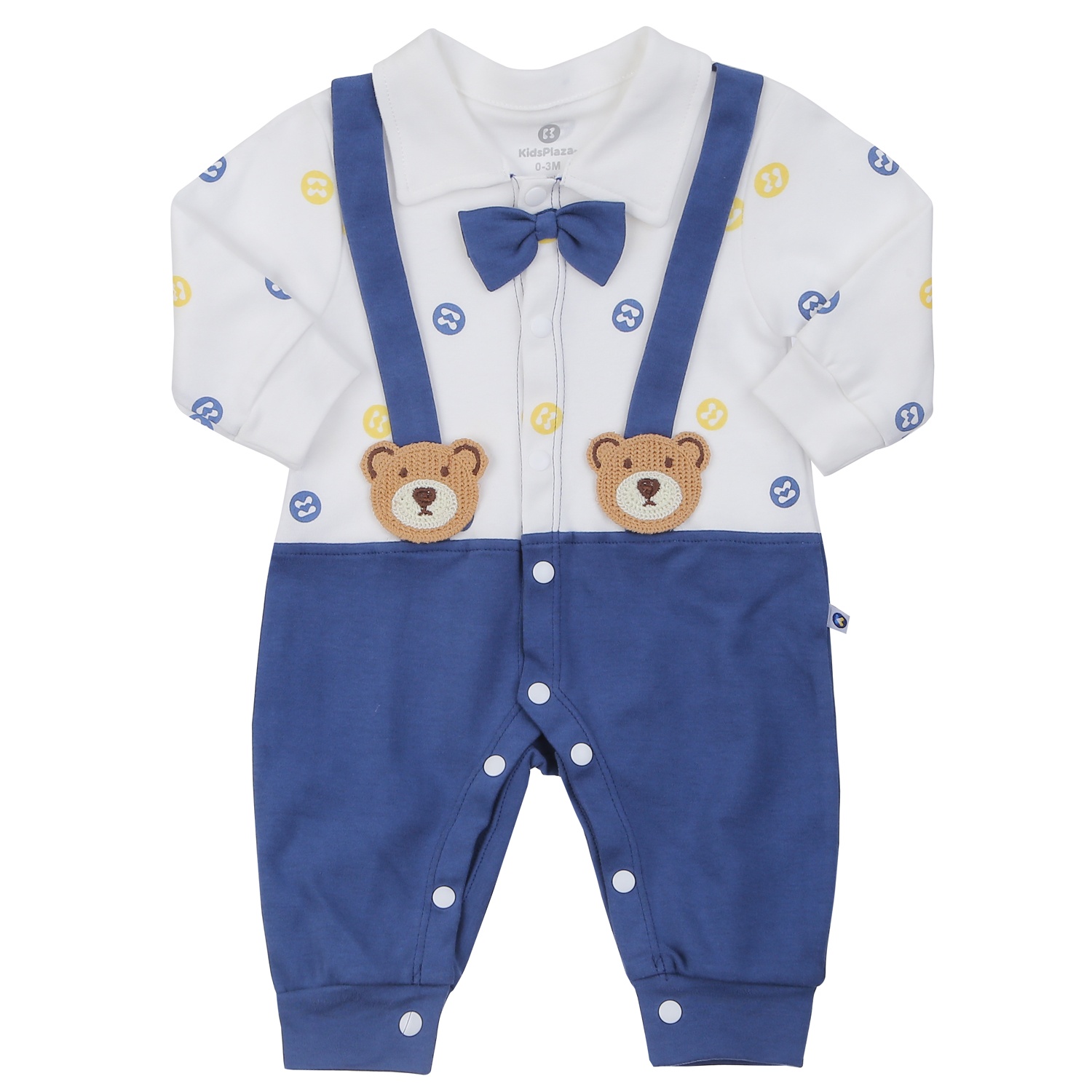 Body dây bé trai KidsPlaza in gấu HN24T (Xanh Than) hình 1