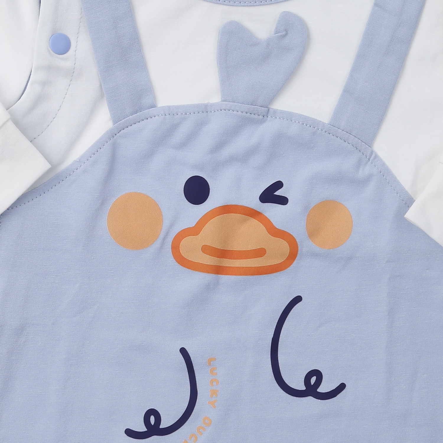 Body yếm bé trai KidsPlaza in chú vịt HN24T (Trắng xanh)