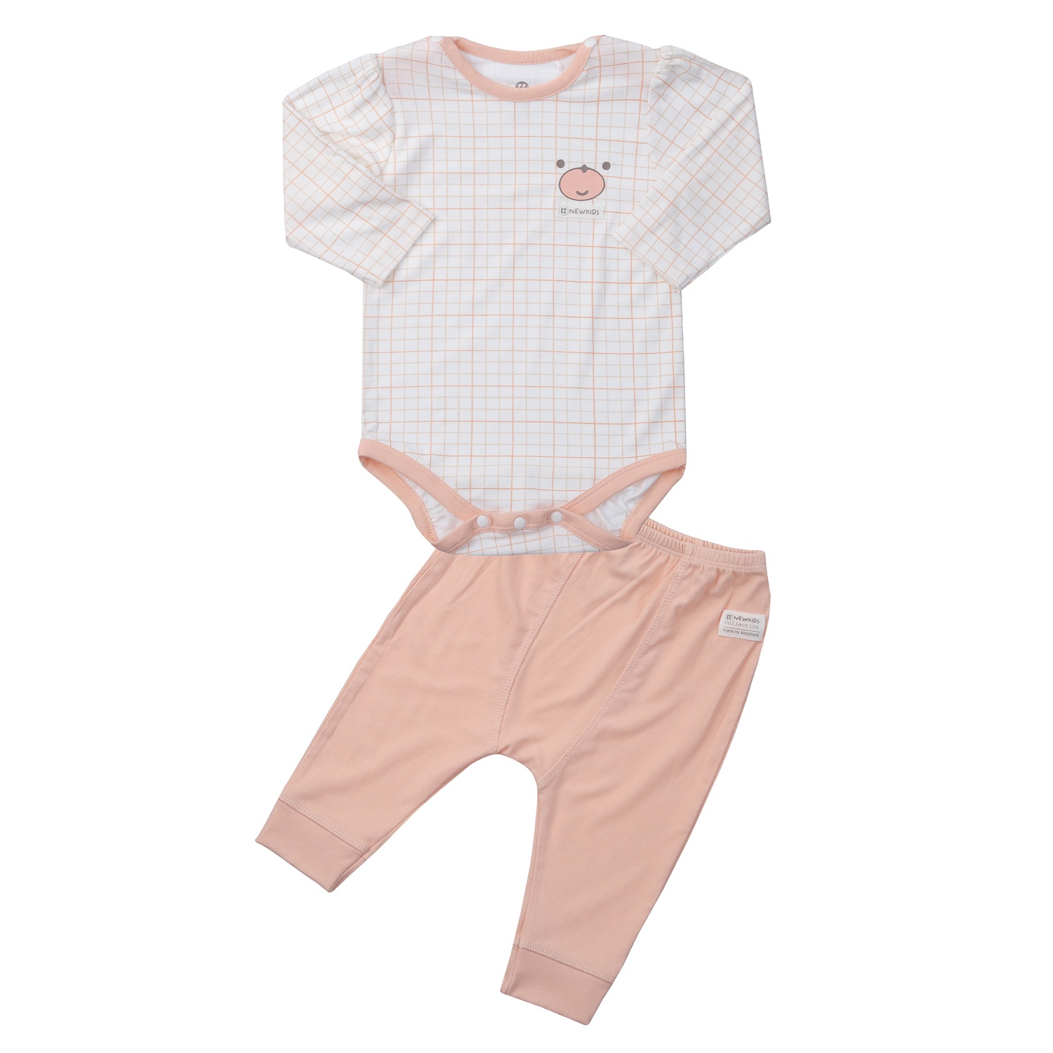 Sét body bẹn dài tay kẻ cam KidsPlaza ND24T (cam) hình 1