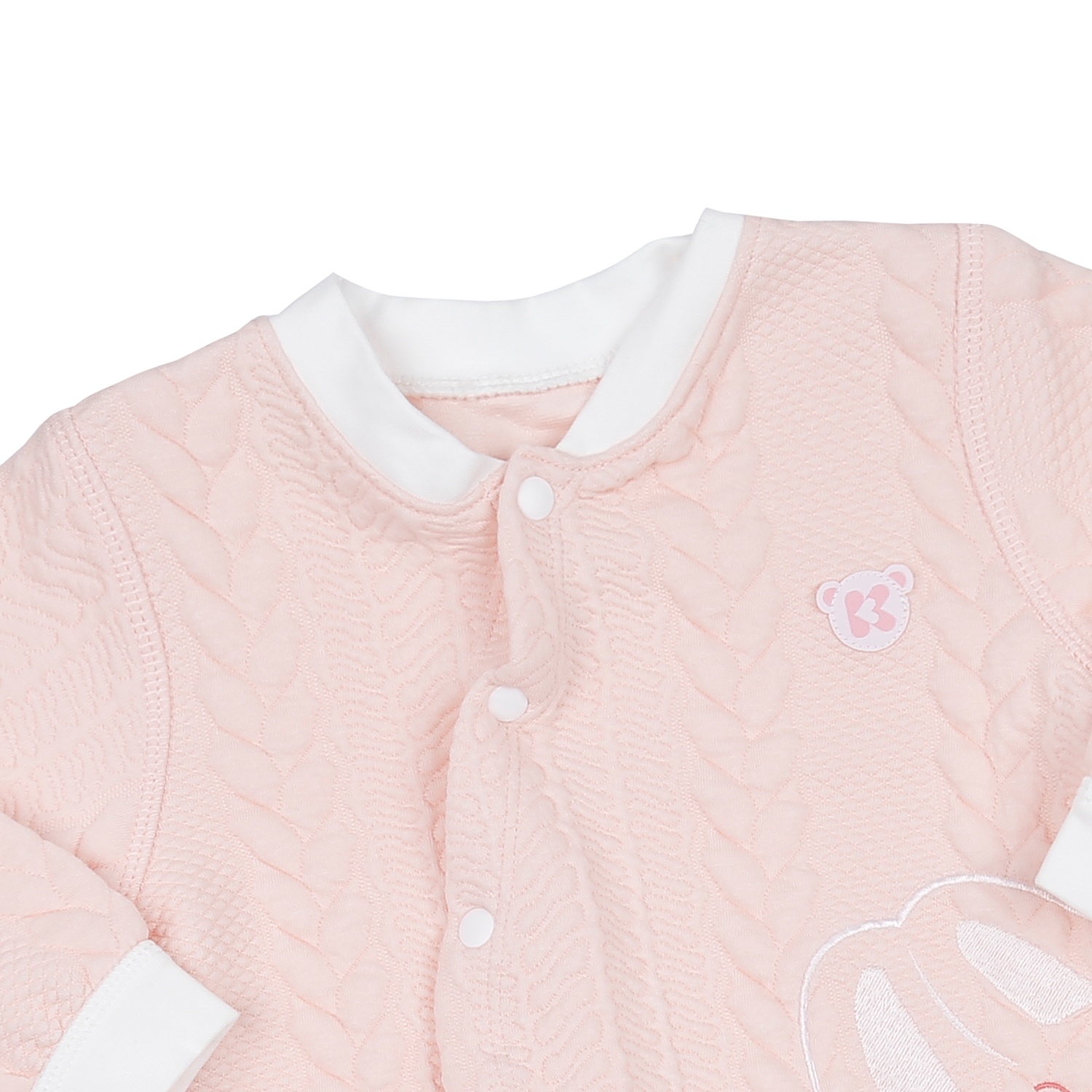 Bộ body bông cài lệch KidsPlaza HN23D (Hồng)