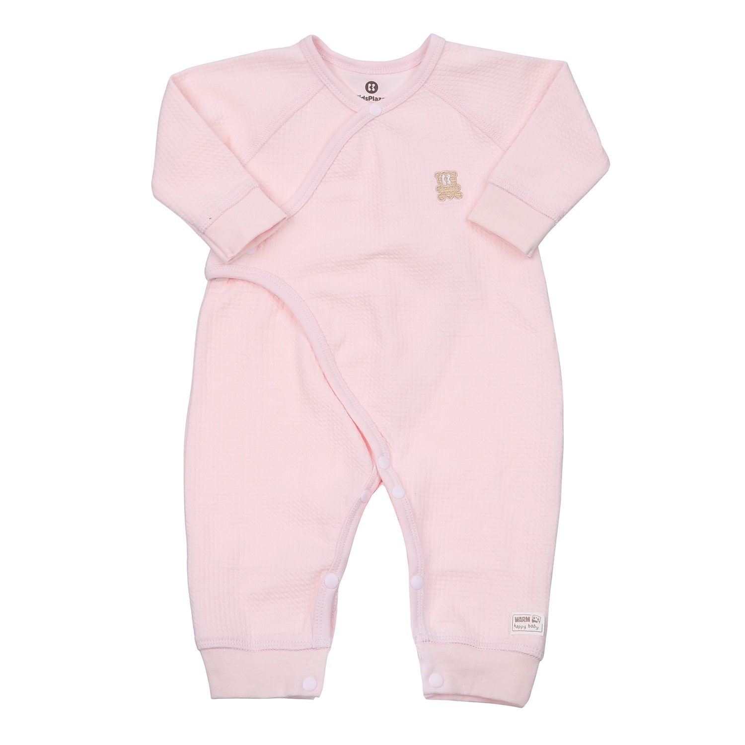 Bộ body dài tay cài chéo KidsPlaza M23D (Hồng)