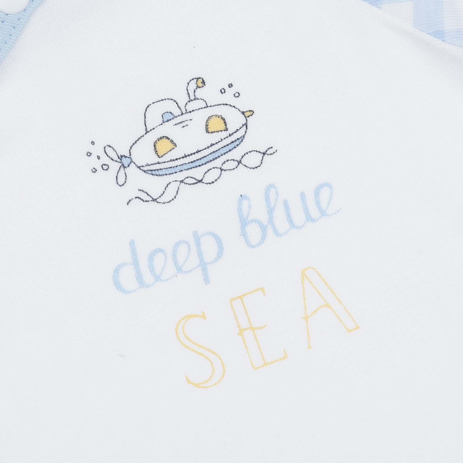 Bộ cộc cài lệch KidsPlaza in chữ deep blue Sea Otis ND24H (Trắng Xanh) hình 4