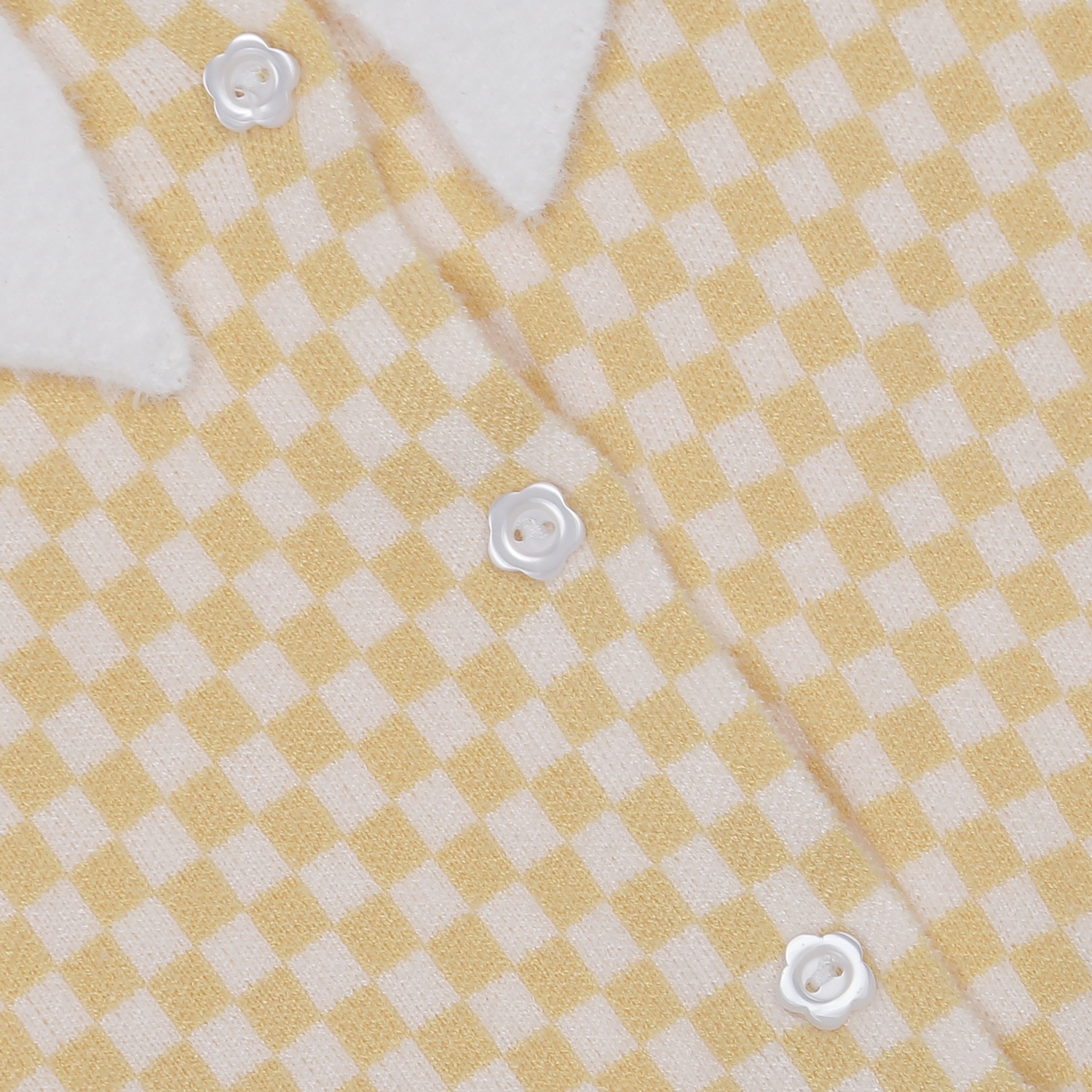 Bộ len sơ sinh bé gái KidsPlaza in mèo HN23D (Vàng)