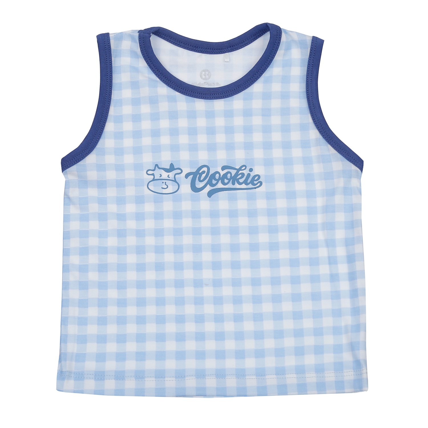 Bộ quần áo ba lỗ bé trai KidsPlaza Otis ND24H (Kẻ xanh) hình 2