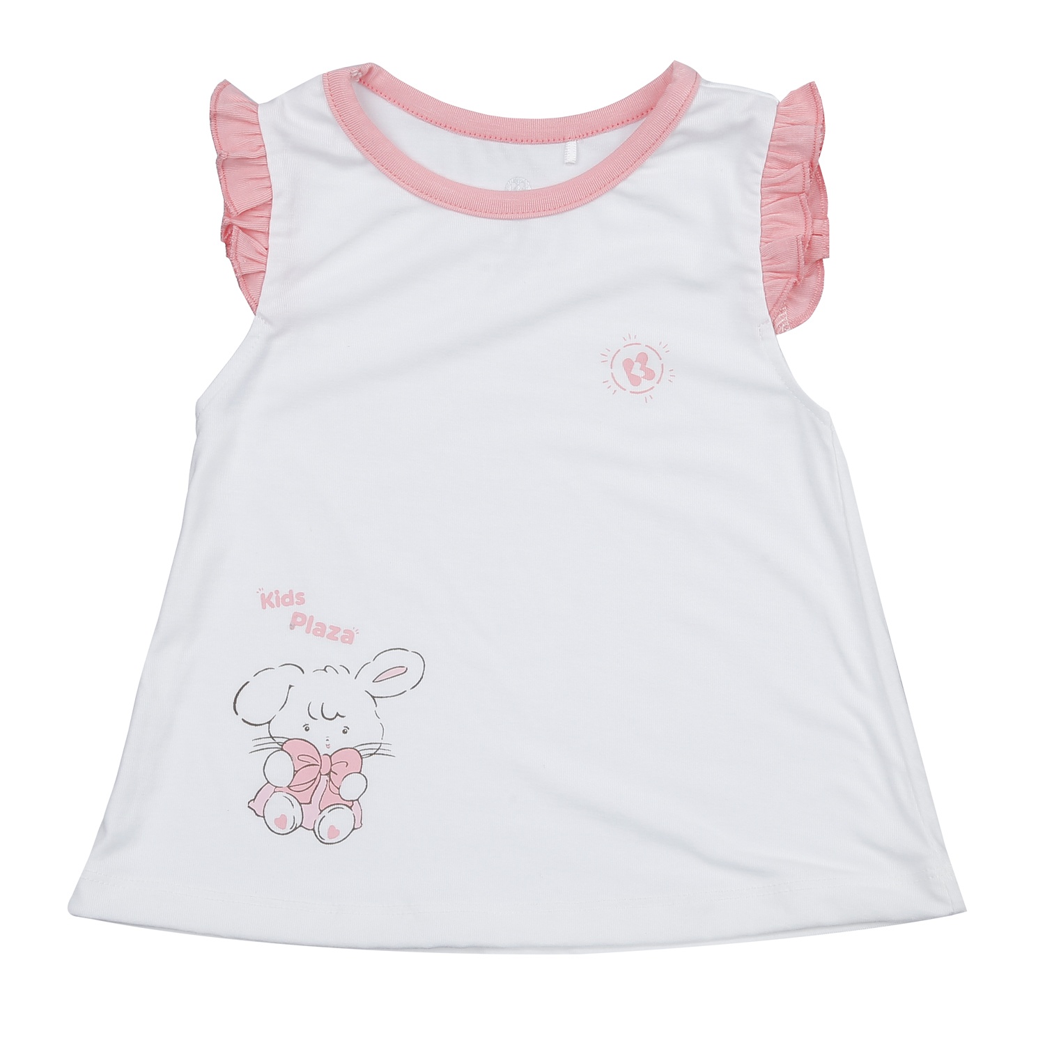 Bộ quần áo ba lỗ bé gái KidsPlaza Otis ND24H (Trắng hồng)  hình 2