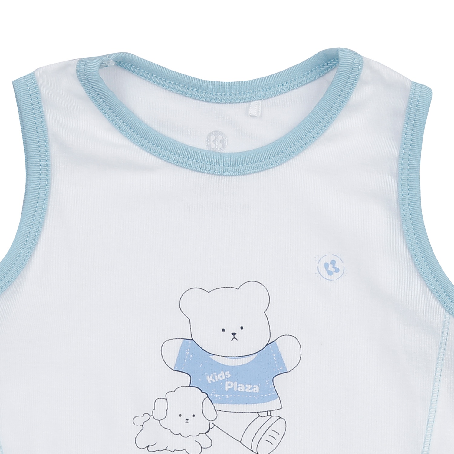 Bộ quần áo ba lỗ bé trai KidsPlaza Otis ND24H (Trắng xanh)  hình 3