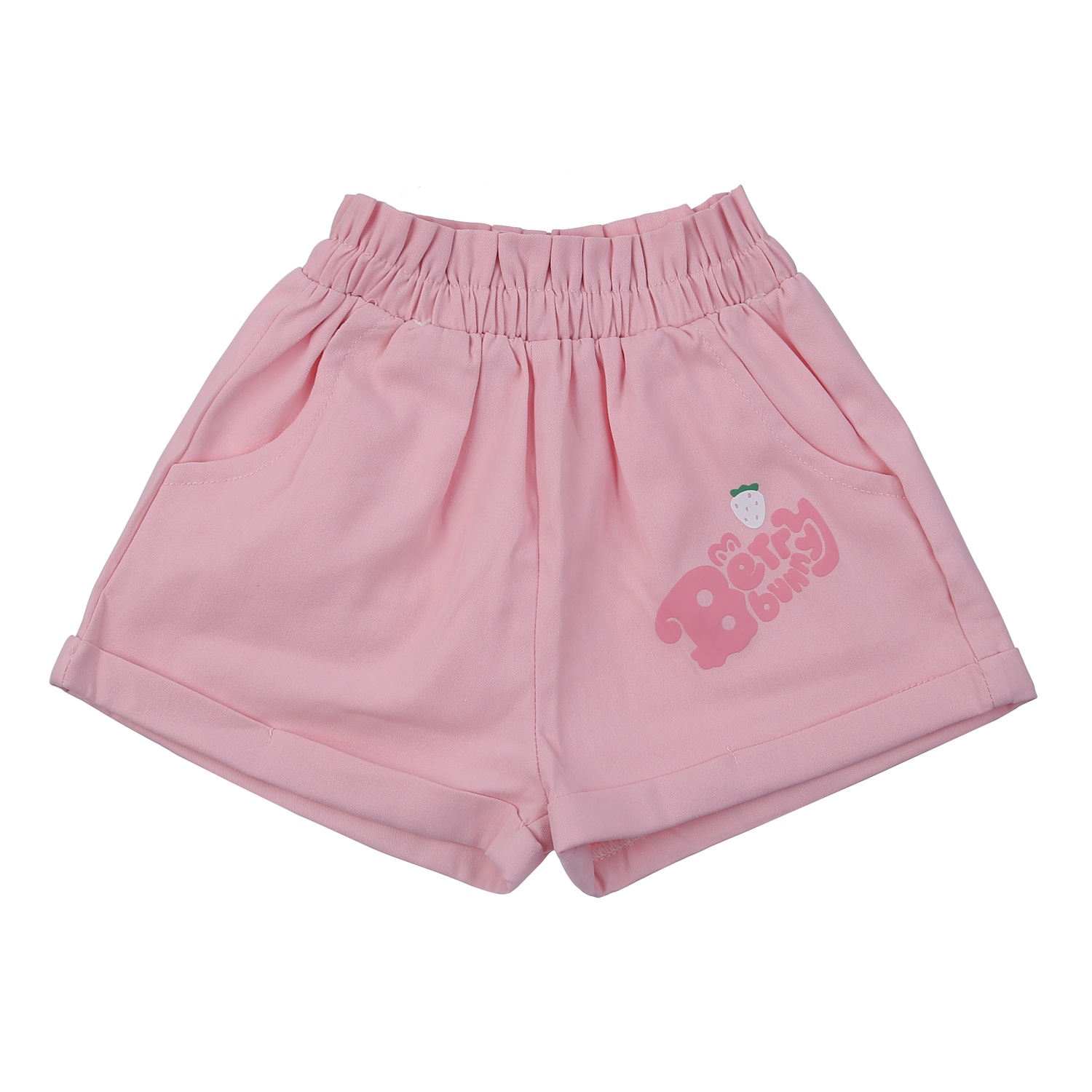 Bộ quần áo ba lỗ KidsPlaza in dâu AT24H (Trắng hồng)