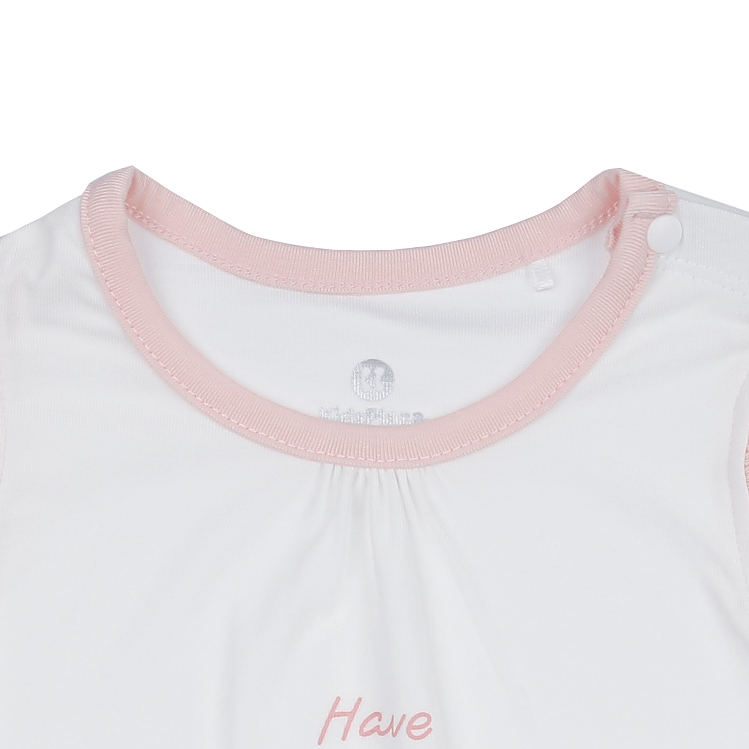 Bộ quần áo cộc tay cài vai KidsPlaza Otis in hình ND24H (Hồng) hình 2