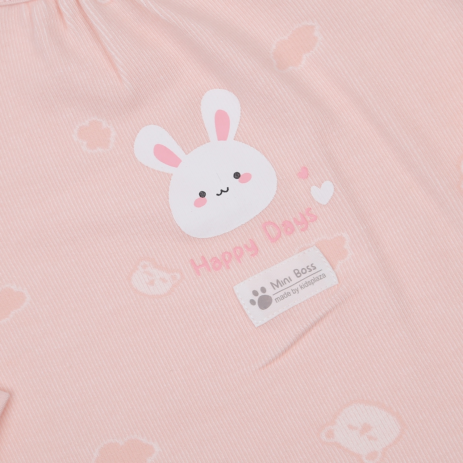 Bộ quần áo dài tay bé gái cài vai KidsPlaza in gấu HN23D (Hồng)