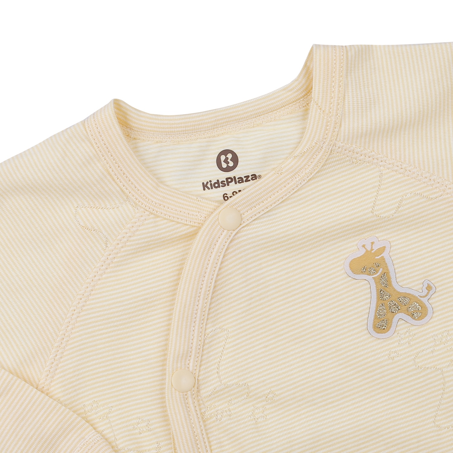 Bộ quần áo dài tay cài chéo KidsPlaza in hươu HN23H (Vàng) 6-9M