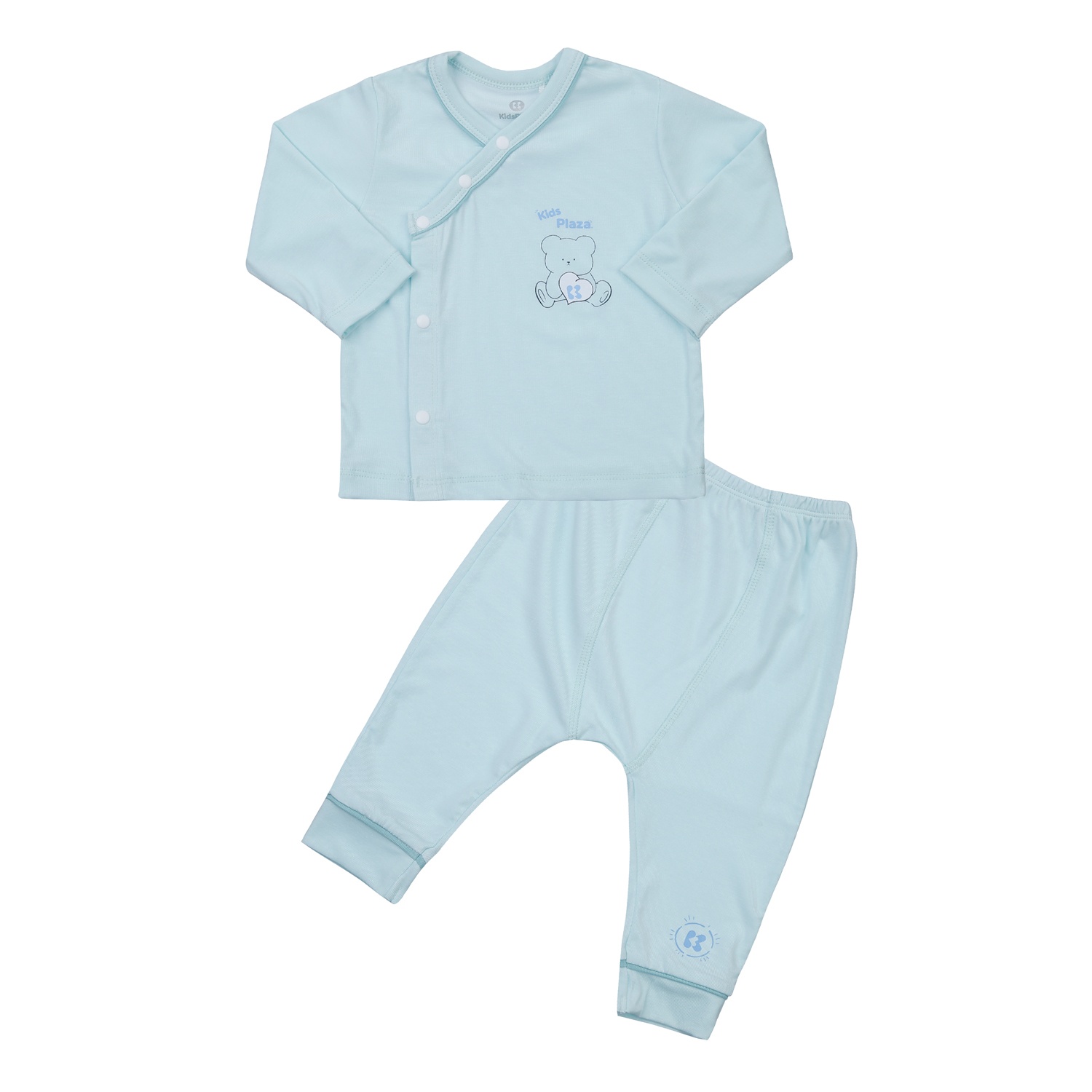 Bộ quần áo dài tay cài chéo KidsPlaza Otis ND24H (Xanh)