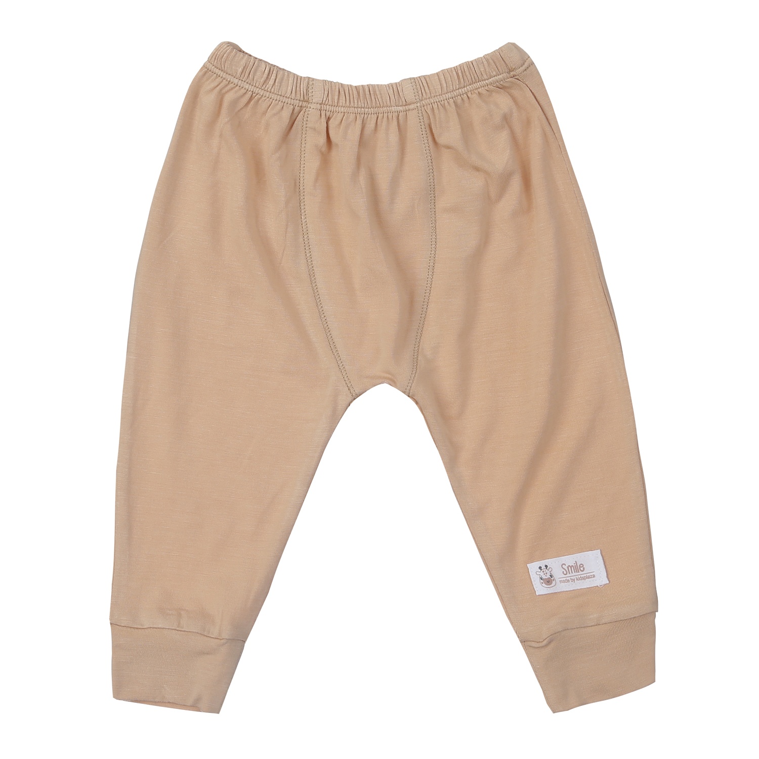 Bộ quần áo dài tay cài giữa KidsPlaza in hươu M24H (Trắng kẻ be)