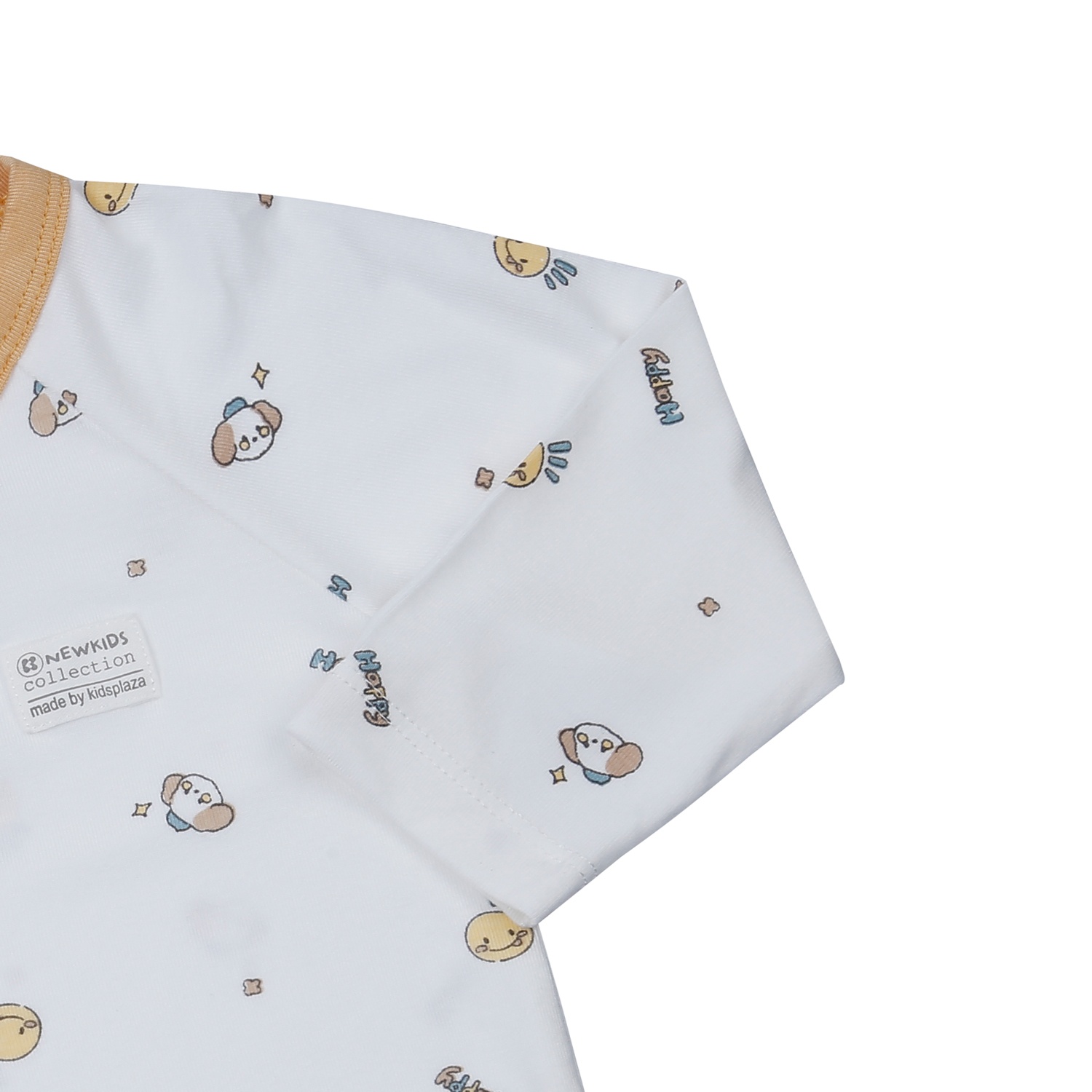 Bộ quần áo dài tay cài lệch KidsPlaza Otis ND24H (Trắng vàng) hình 4