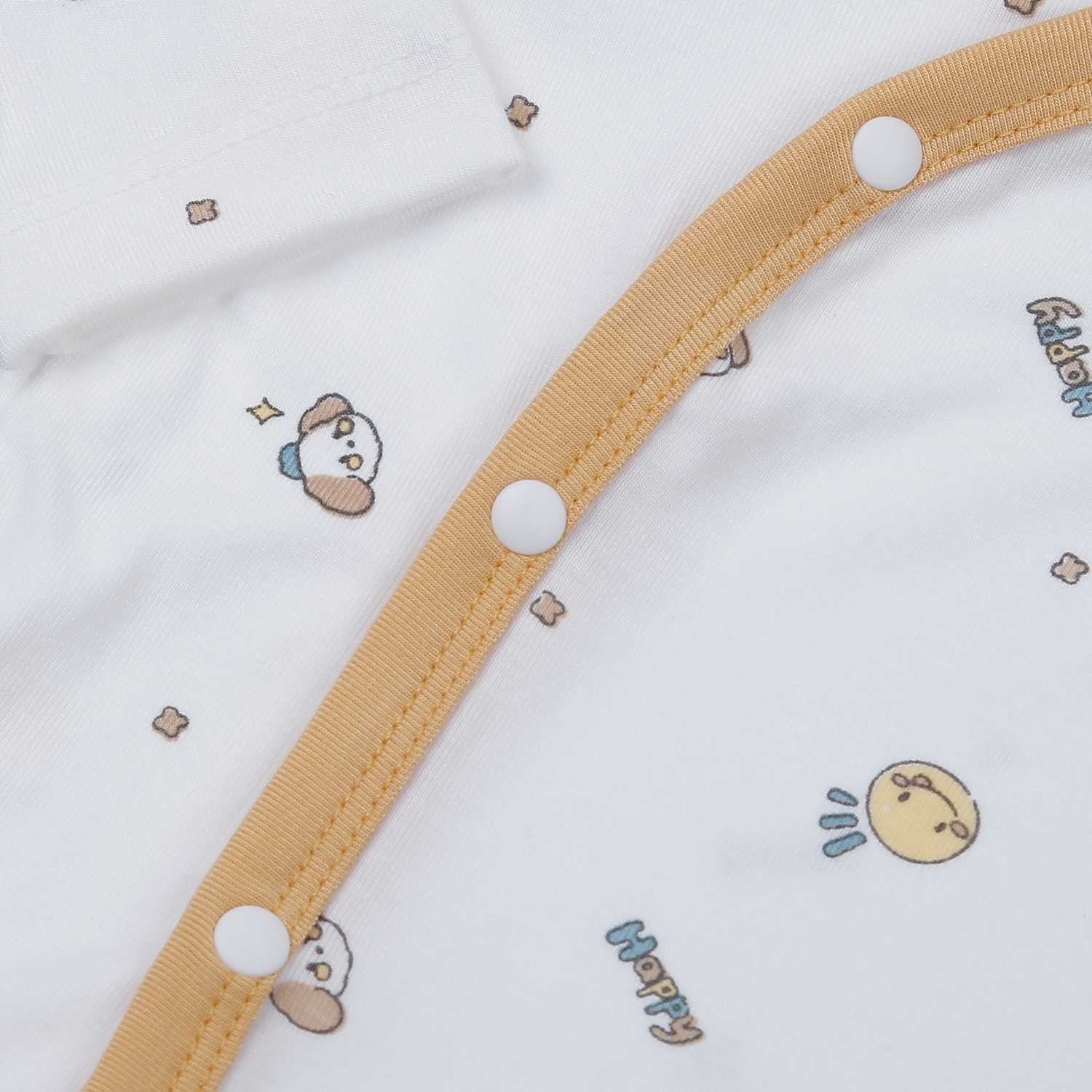 Bộ quần áo dài tay cài lệch KidsPlaza Otis ND24H (Trắng vàng) hình 5