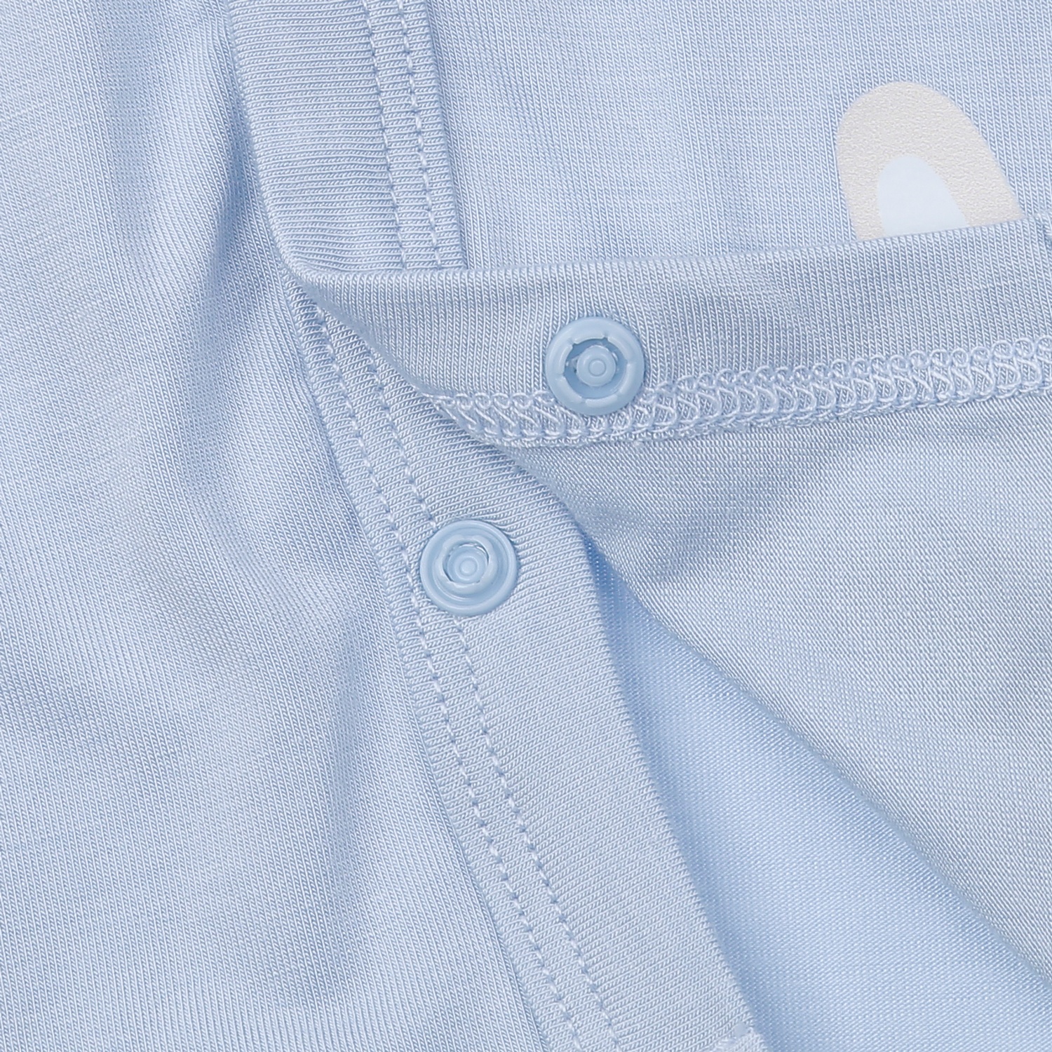 Bộ quần áo dài tay cài lệch KisPlaza in lừa M24H (Xanh)