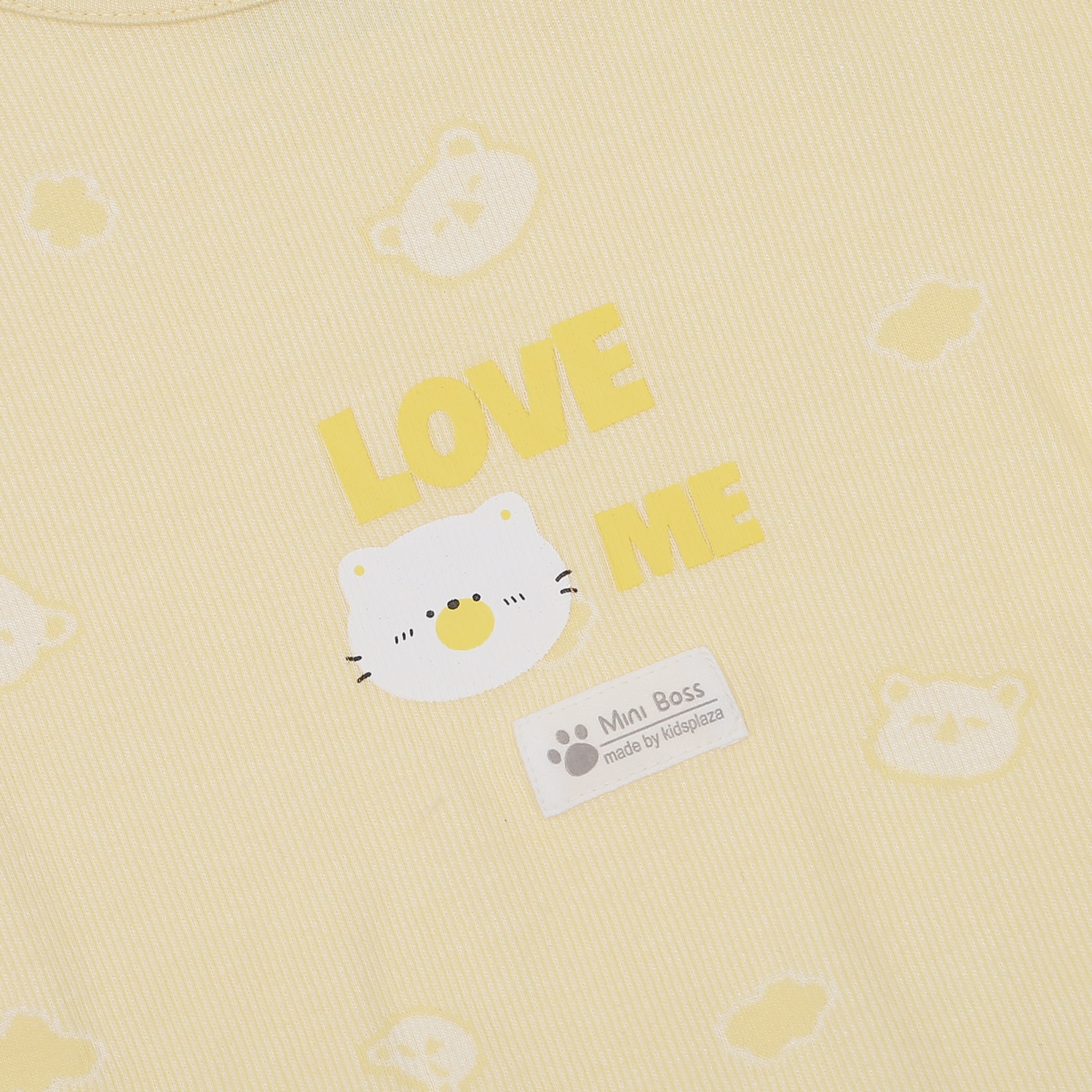 Bộ quần áo dài tay cài vai KidsPlaza in gấu HN23D (Vàng) 