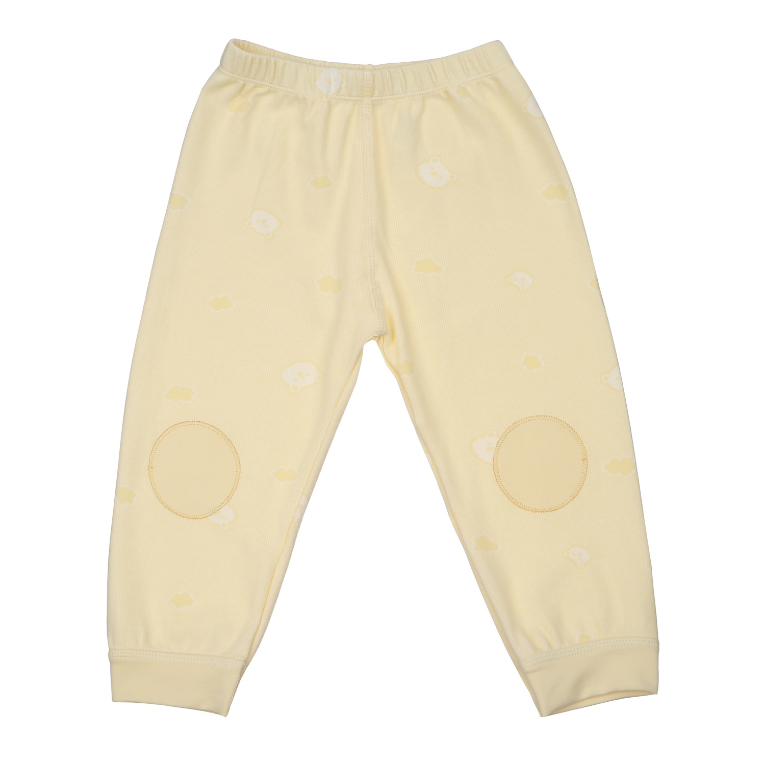 Bộ quần áo dài tay cài vai KidsPlaza in gấu HN23D (Vàng) 