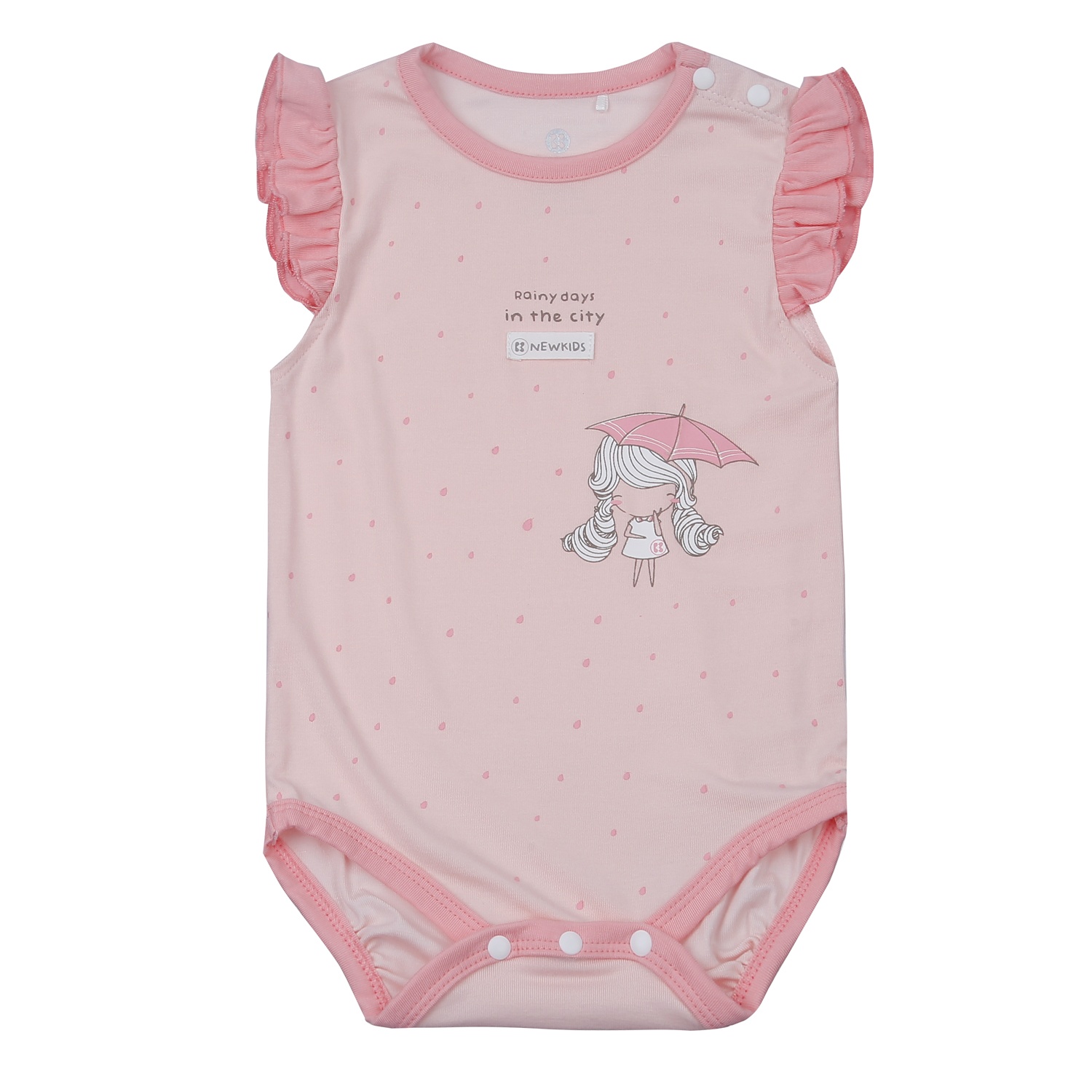 Body cộc tay ôm sát bẹn KidsPlaza ND24H (Hồng) hình 1