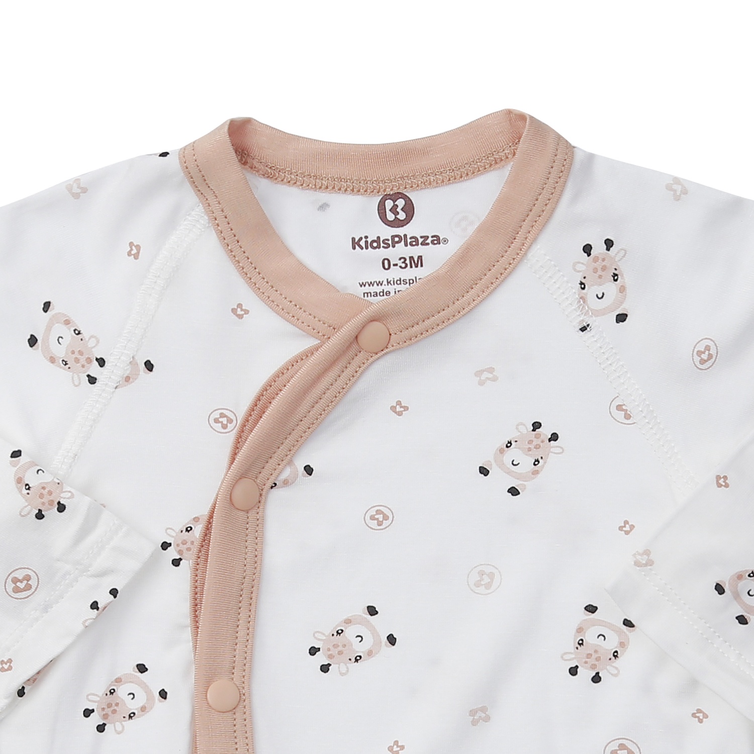 Body dài tay cài lệch KidsPlaza in hươu M24H (Nâu)