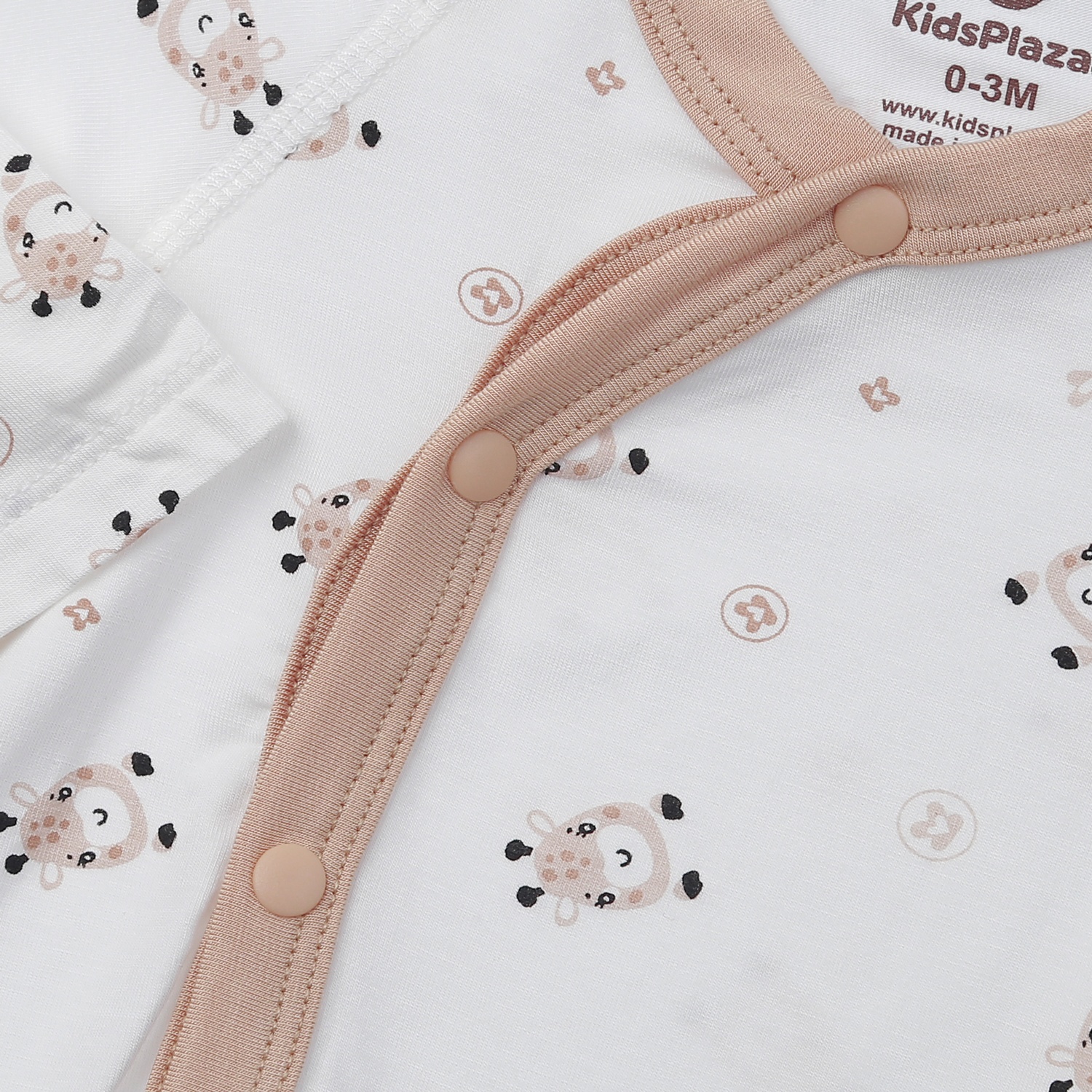 Body dài tay cài lệch KidsPlaza in hươu M24H (Nâu)