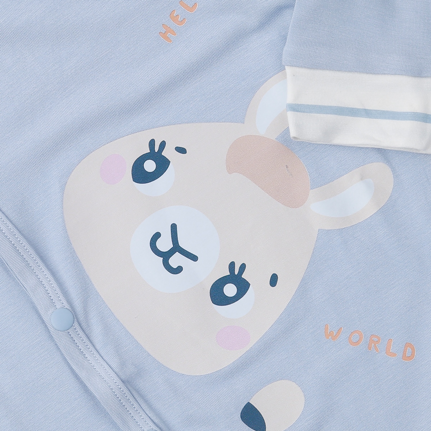 Body dài tay cài lệch KidsPlaza in lừa M24H (Xanh) hình 3