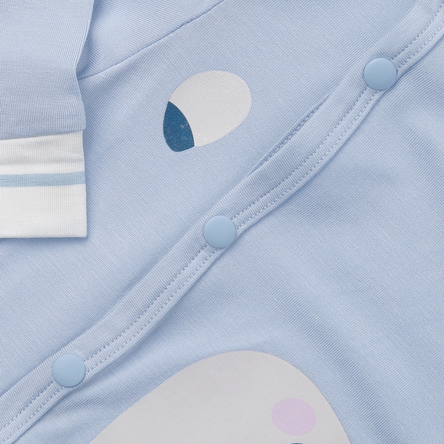 Body dài tay cài lệch KidsPlaza in lừa M24H (Xanh) hình 4