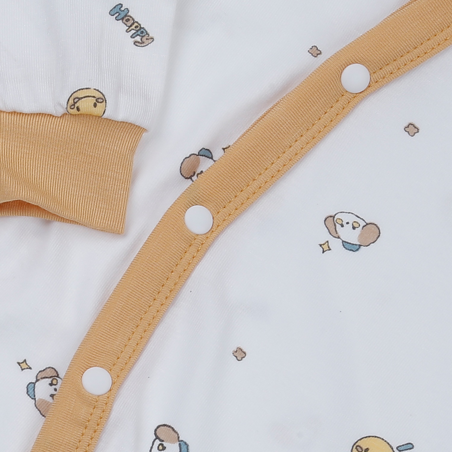 Body dài tay cài lệch KidsPlaza Otis ND24H (Trắng vàng) hình 3