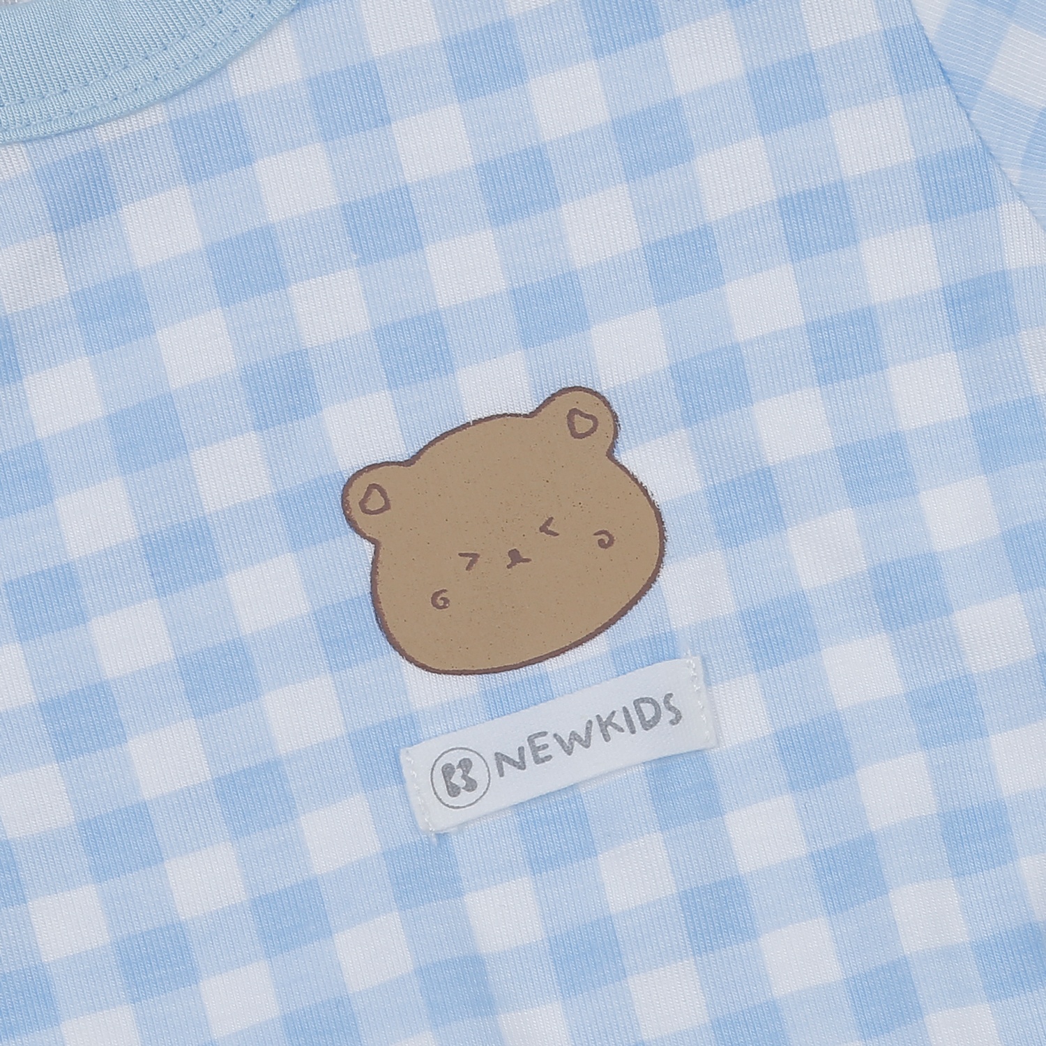 Body dài tay cài lệch KidsPlaza Otis ND24H (Xanh kẻ)