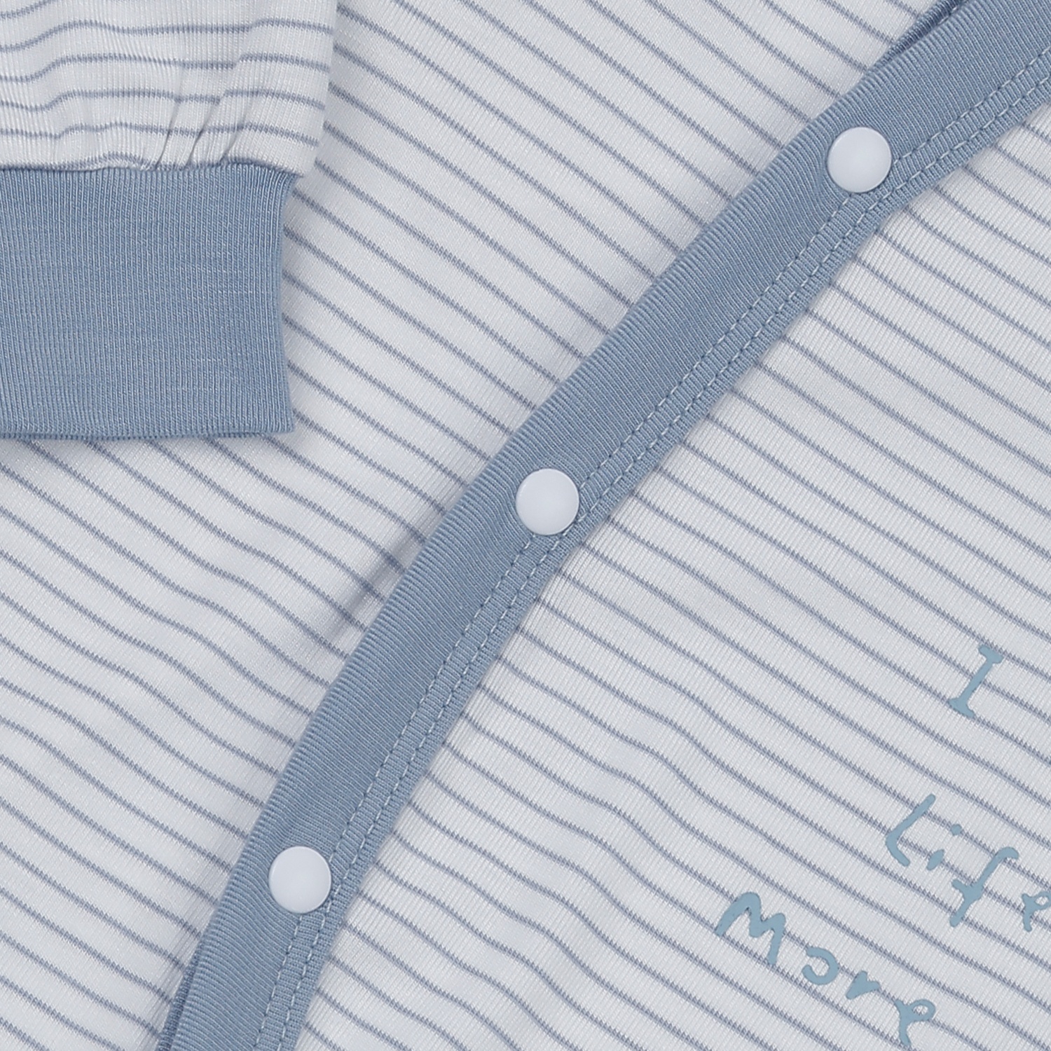 Body dài tay cài lệch KidsPlaza Otis ND24H (Xanh kẻ ngang)