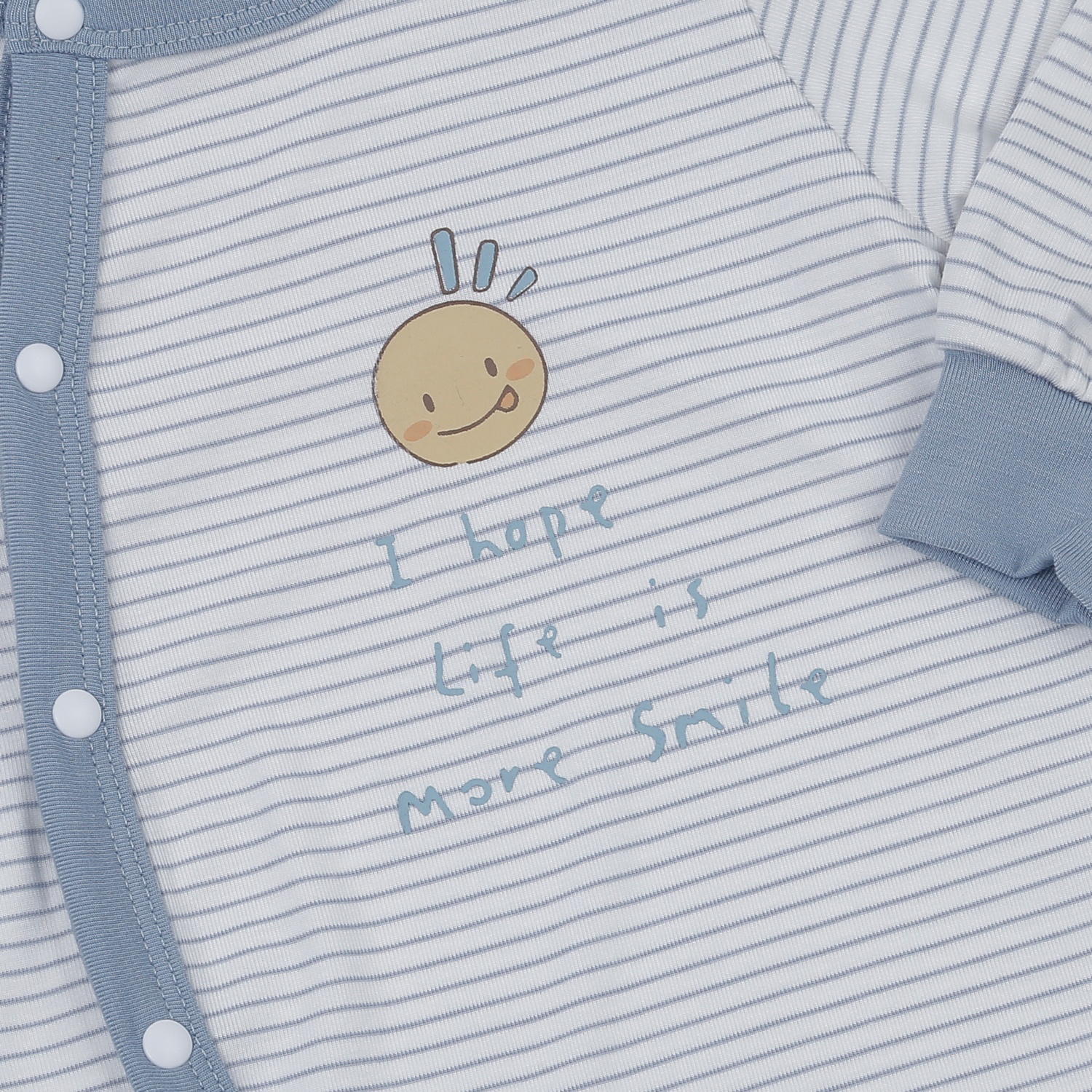 Body dài tay cài lệch KidsPlaza Otis ND24H (Xanh kẻ ngang)