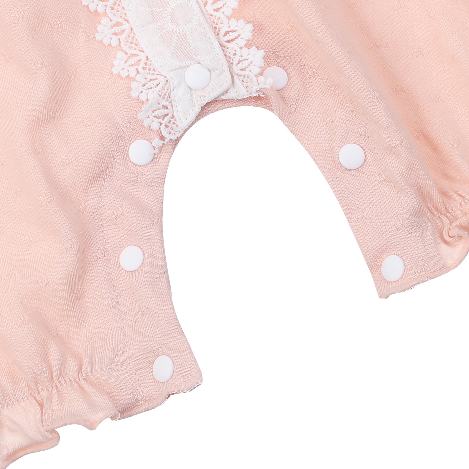 Set body cộc bé gái KidsPlaza cổ nơ HN24H (Hồng cam)  hình 4