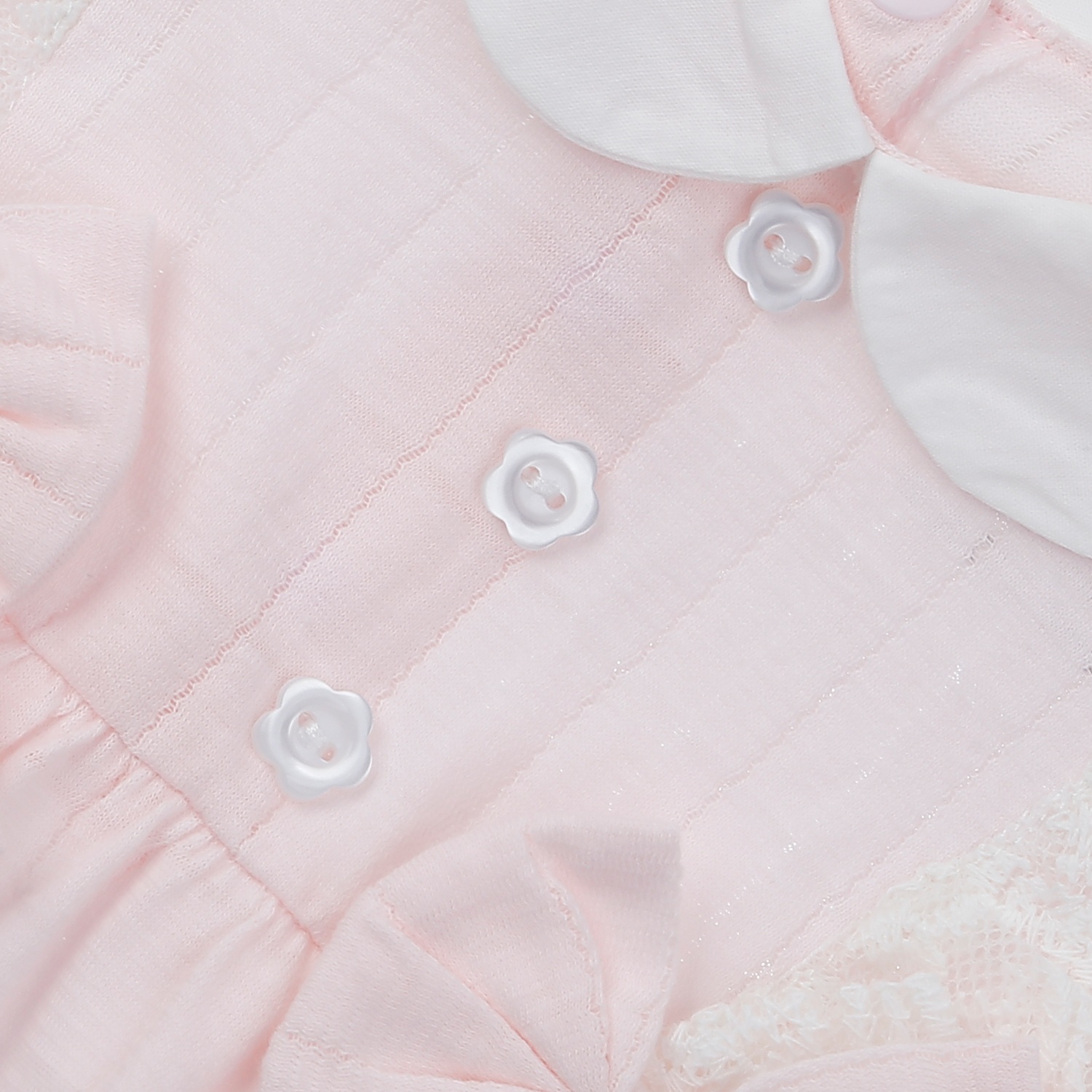 Set body cộc tay bé gái có nơ KidsPlaza HN24H (Màu hồng) hình 2