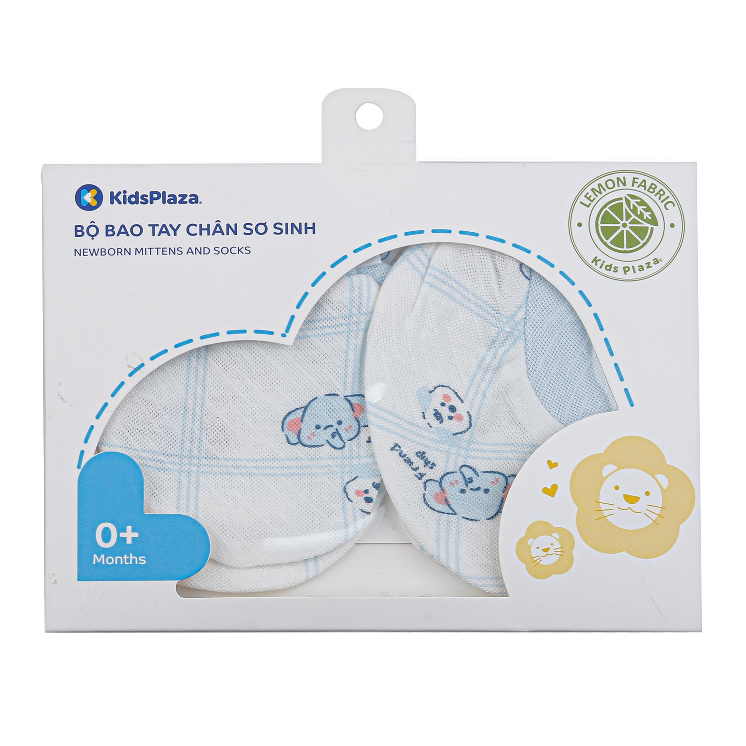 Sét bao tay chân kẻ caro KidsPlaza HN24T (Xanh) hình 1