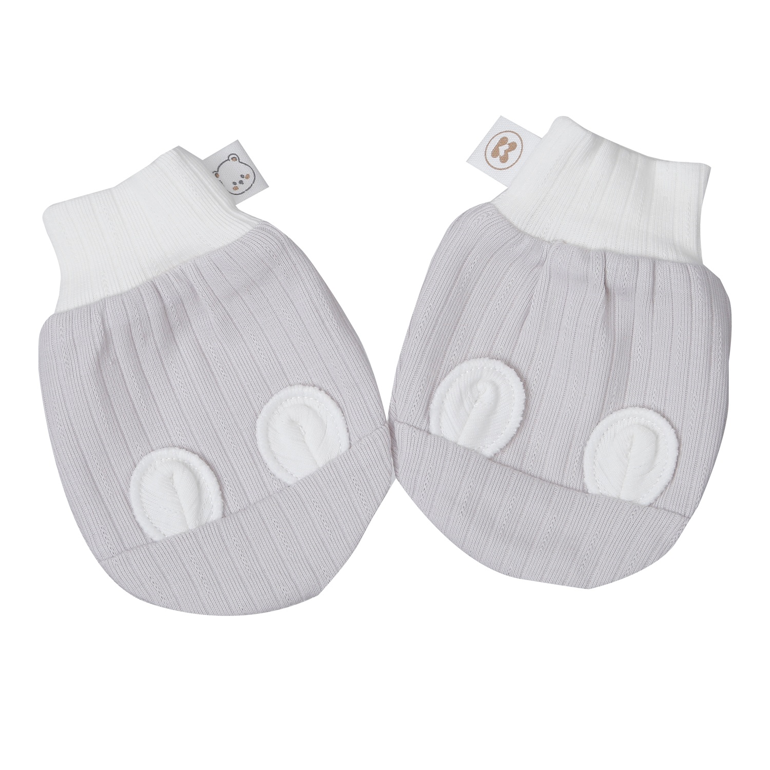 Set bao tay chân KidsPlaza kẻ tăm ND25T (Ghi)