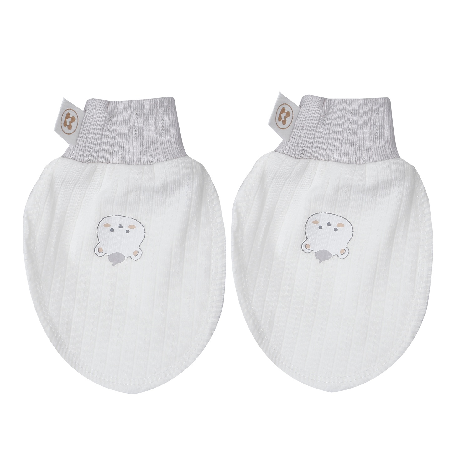 Set bao tay chân KidsPlaza kẻ tăm ND25T (Trắng ghi) hình 2