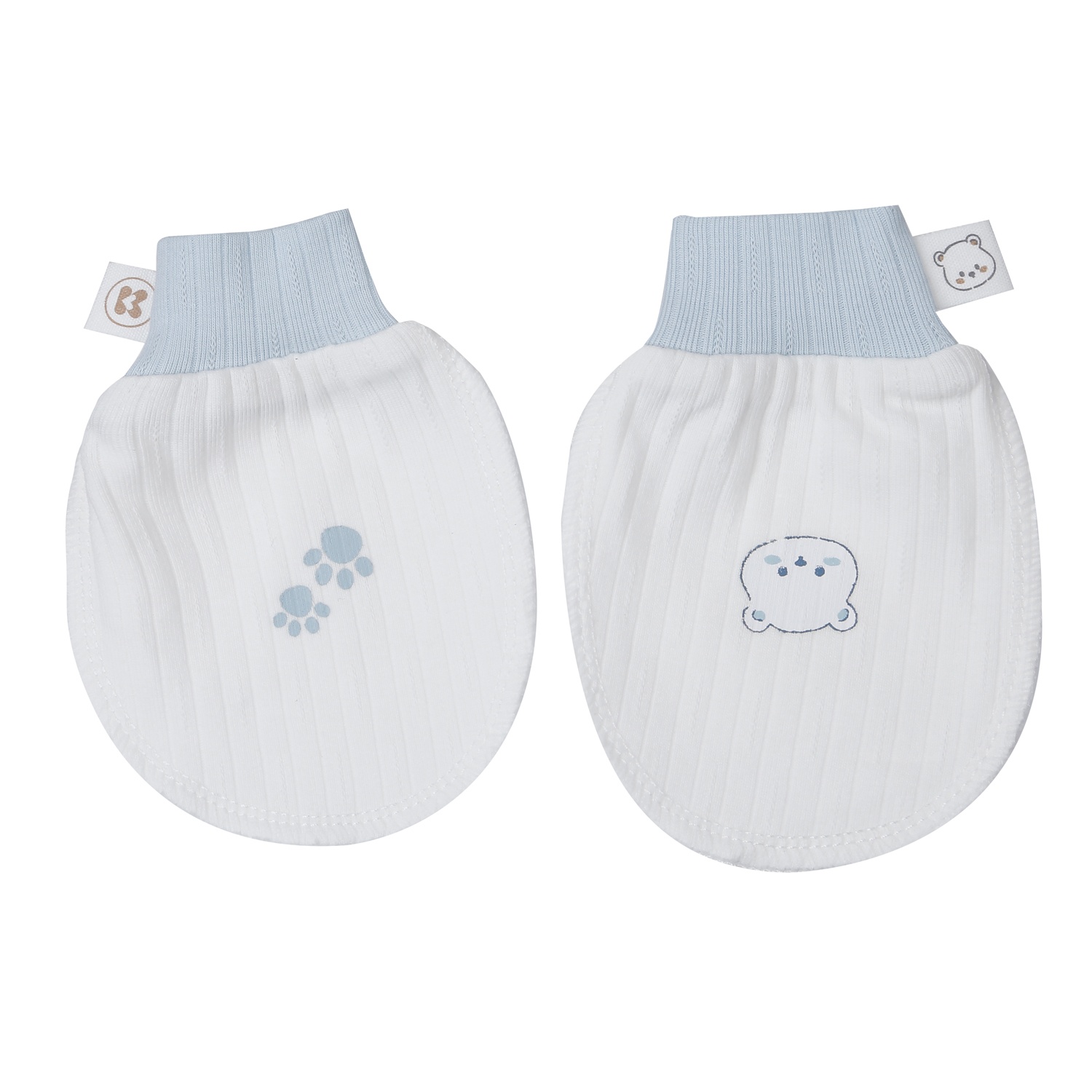 Set bao tay chân KidsPlaza kẻ tăm ND25T (Trắng xanh) hình 2