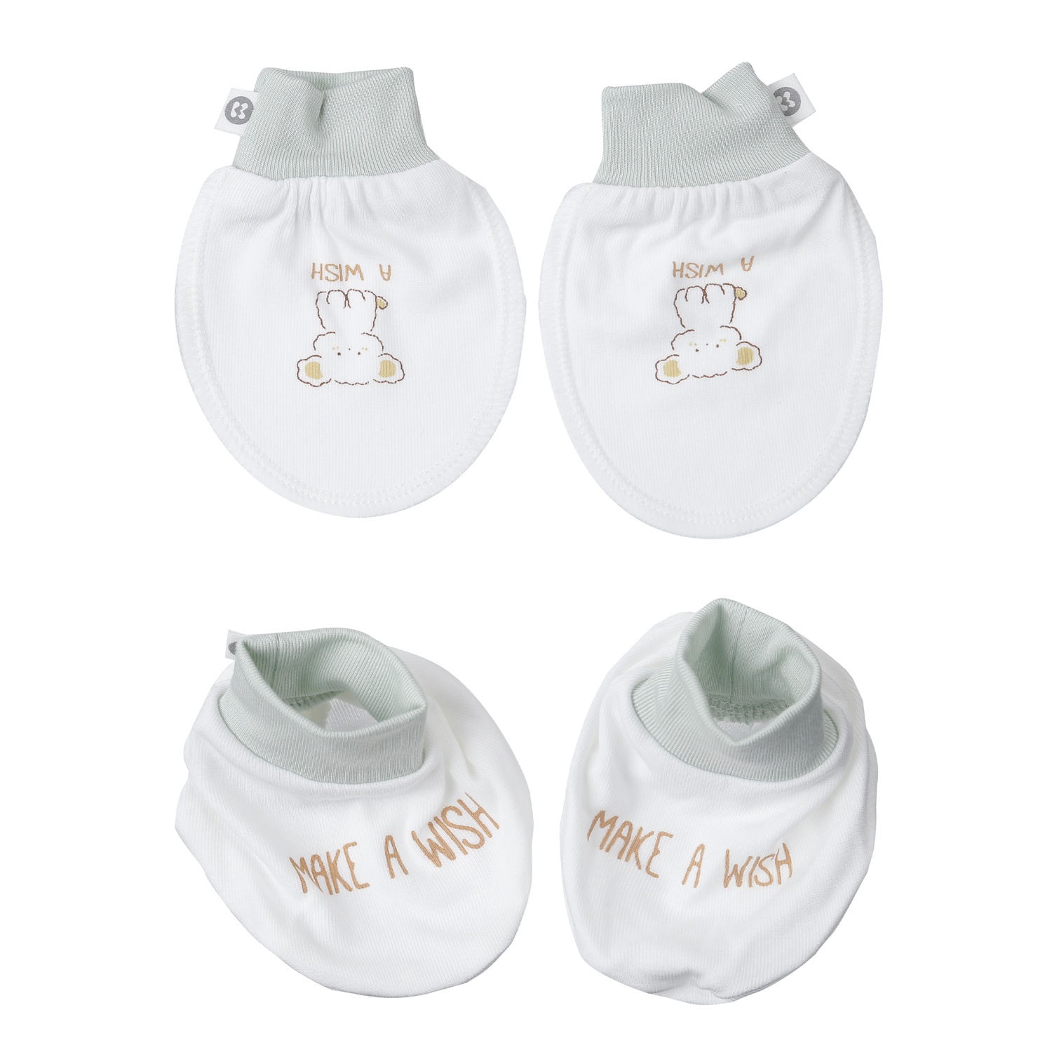 Set bao tay chân KidsPlaza Otis in cún ND25T (Trắng xanh)