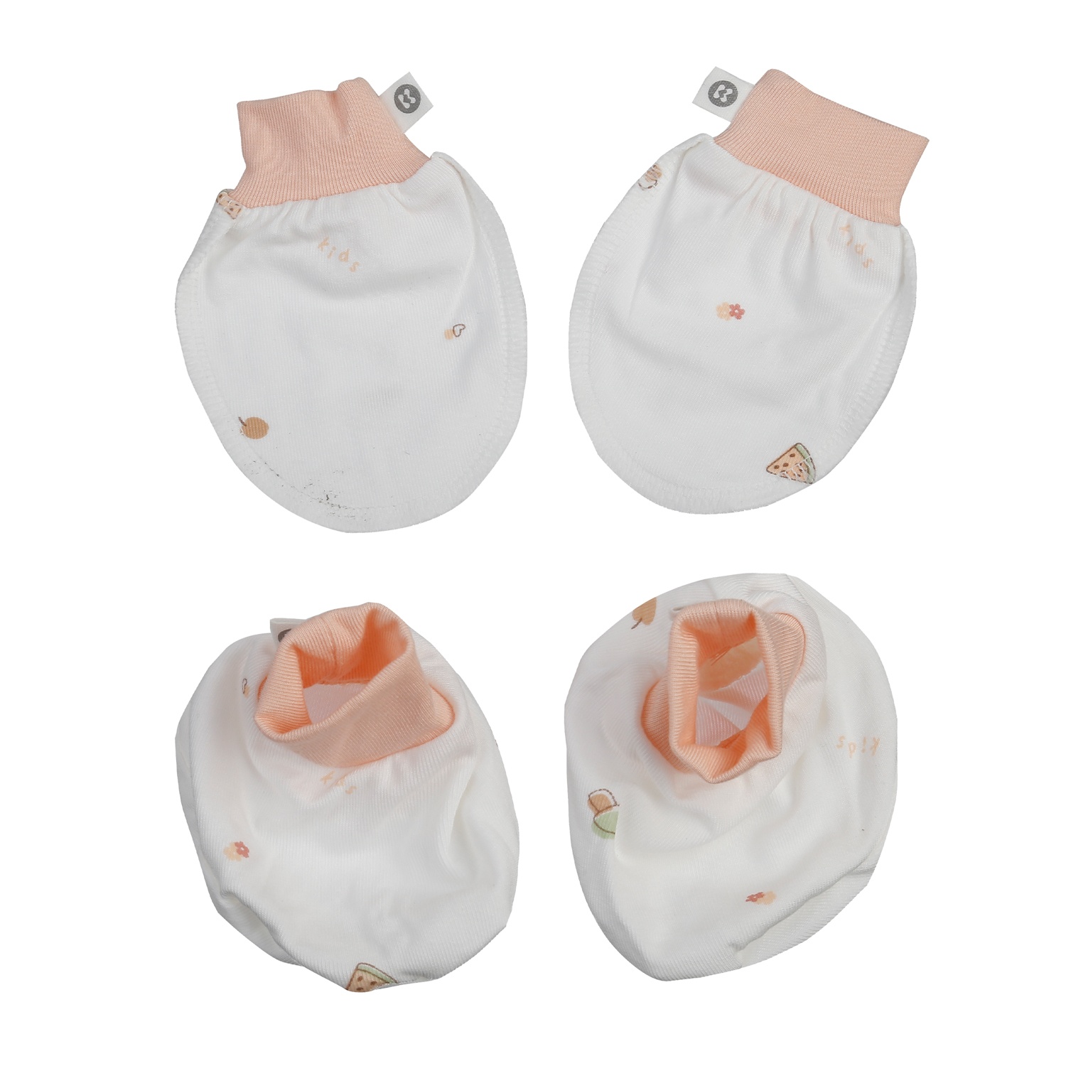 Set bao tay chân KidsPlaza Otis in dưa ND25T (Trắng)