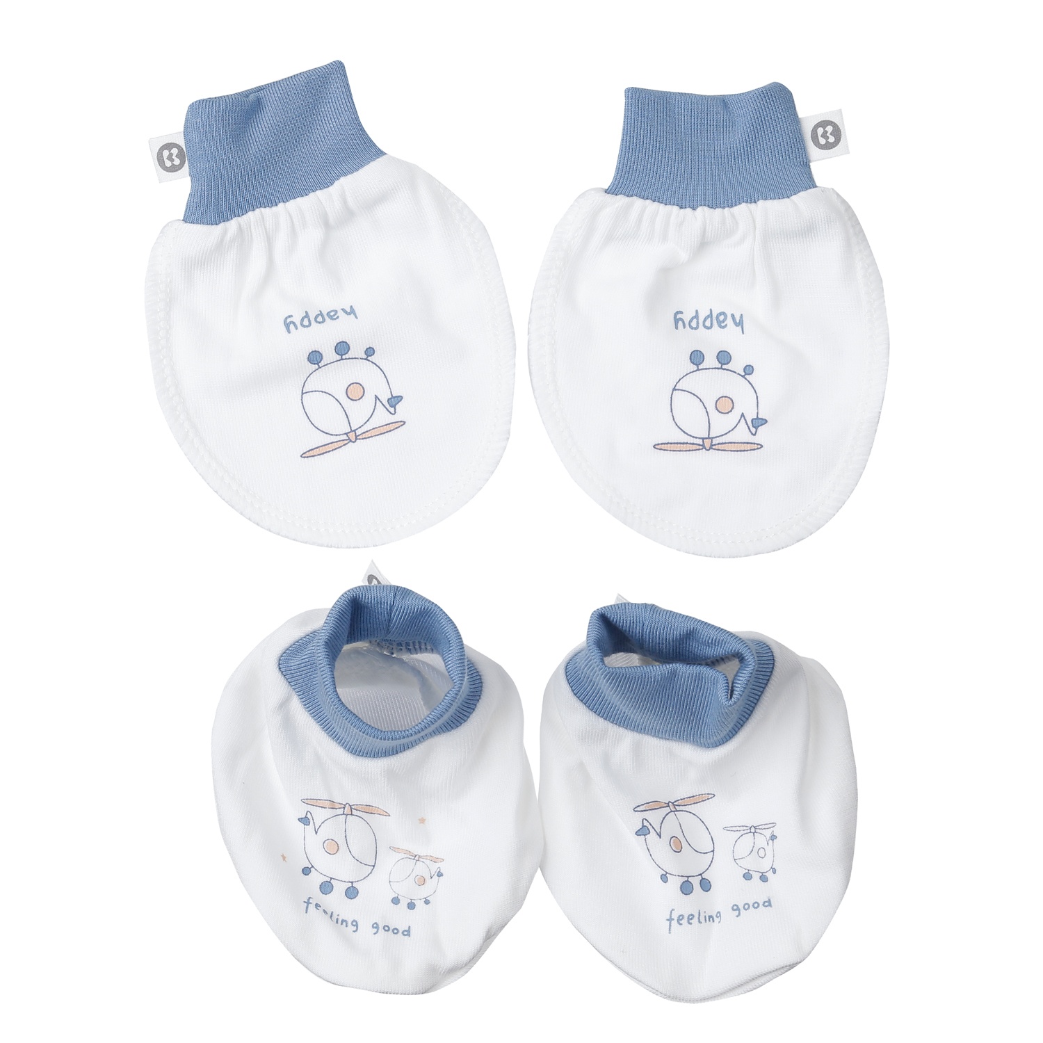Set bao tay chân KidsPlaza Otis in máy bay ND25T (Trắng)