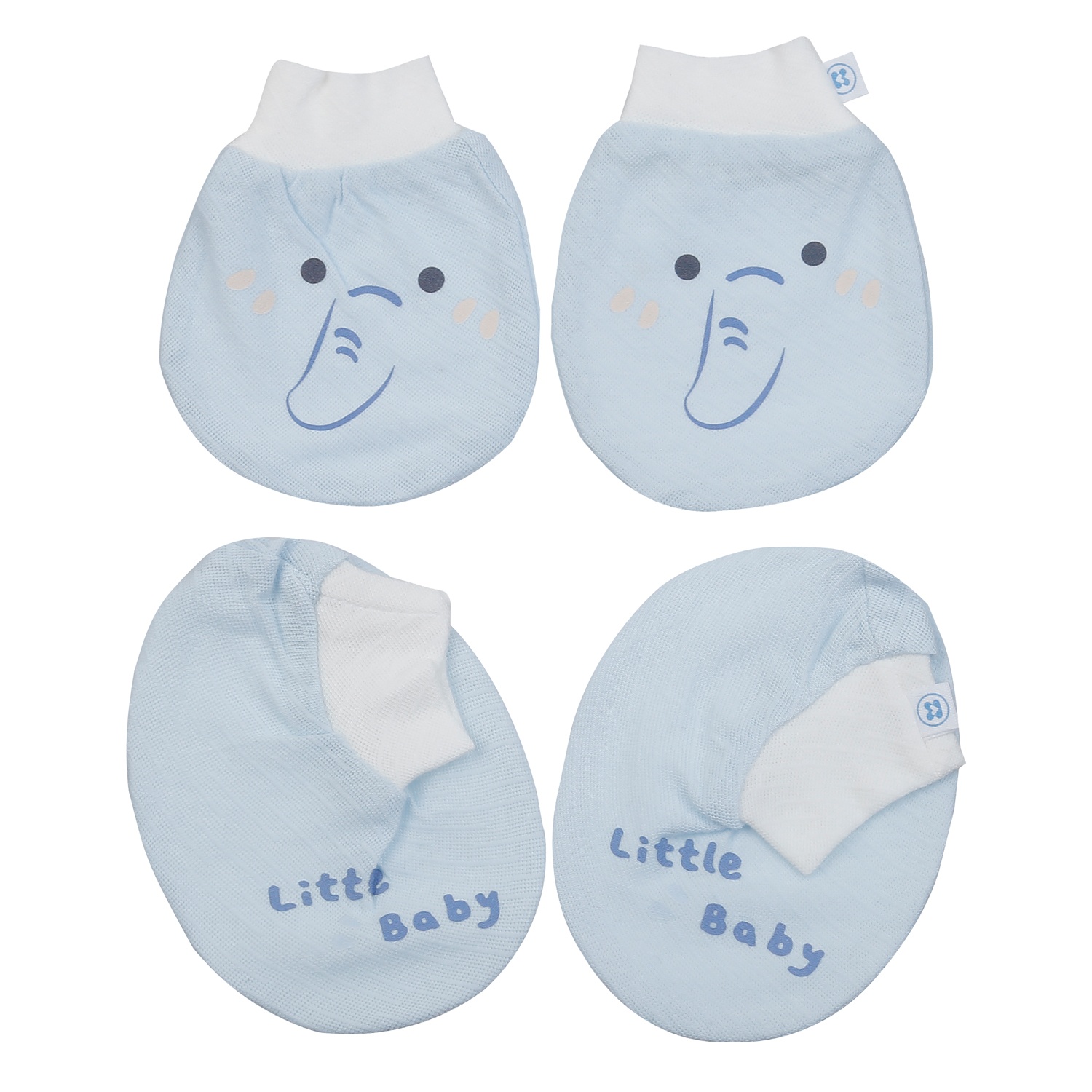 Set bao tay chân sơ sinh Kidsplaza HN24T (Xanh) hình 2