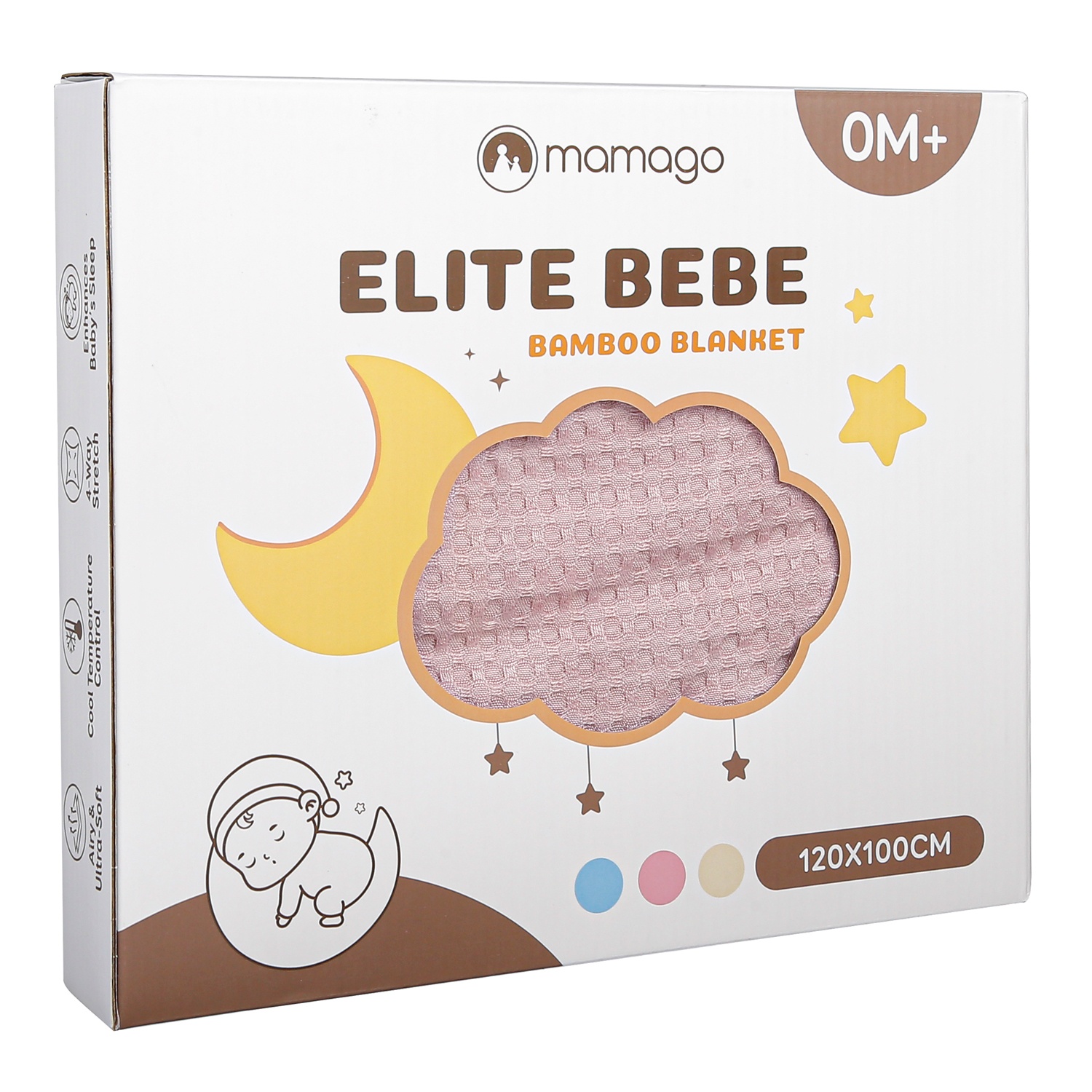 Chăn lưới sợi tre Mamago M-B1( Hồng) hình 1