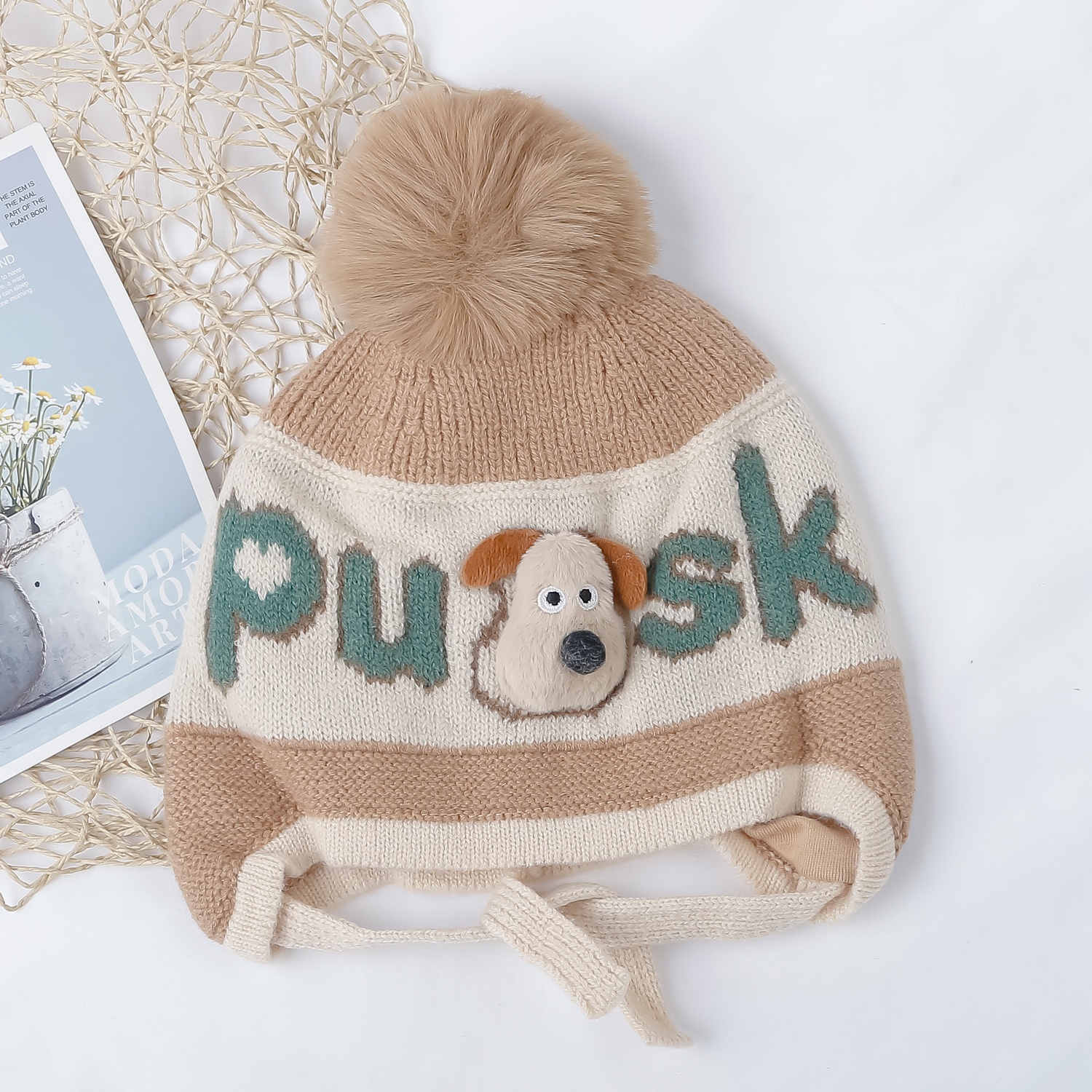 Mũ len cho bé KidsPlaza 25K-B01 (Be) hình 1